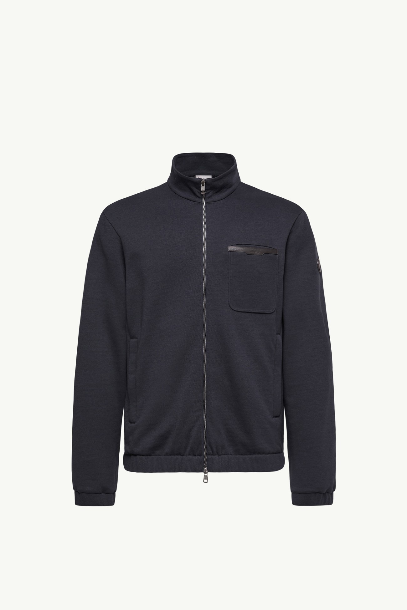 Sudadera con cremallera de mezcla de algodón Hombre Azul oscuro Moncler 2