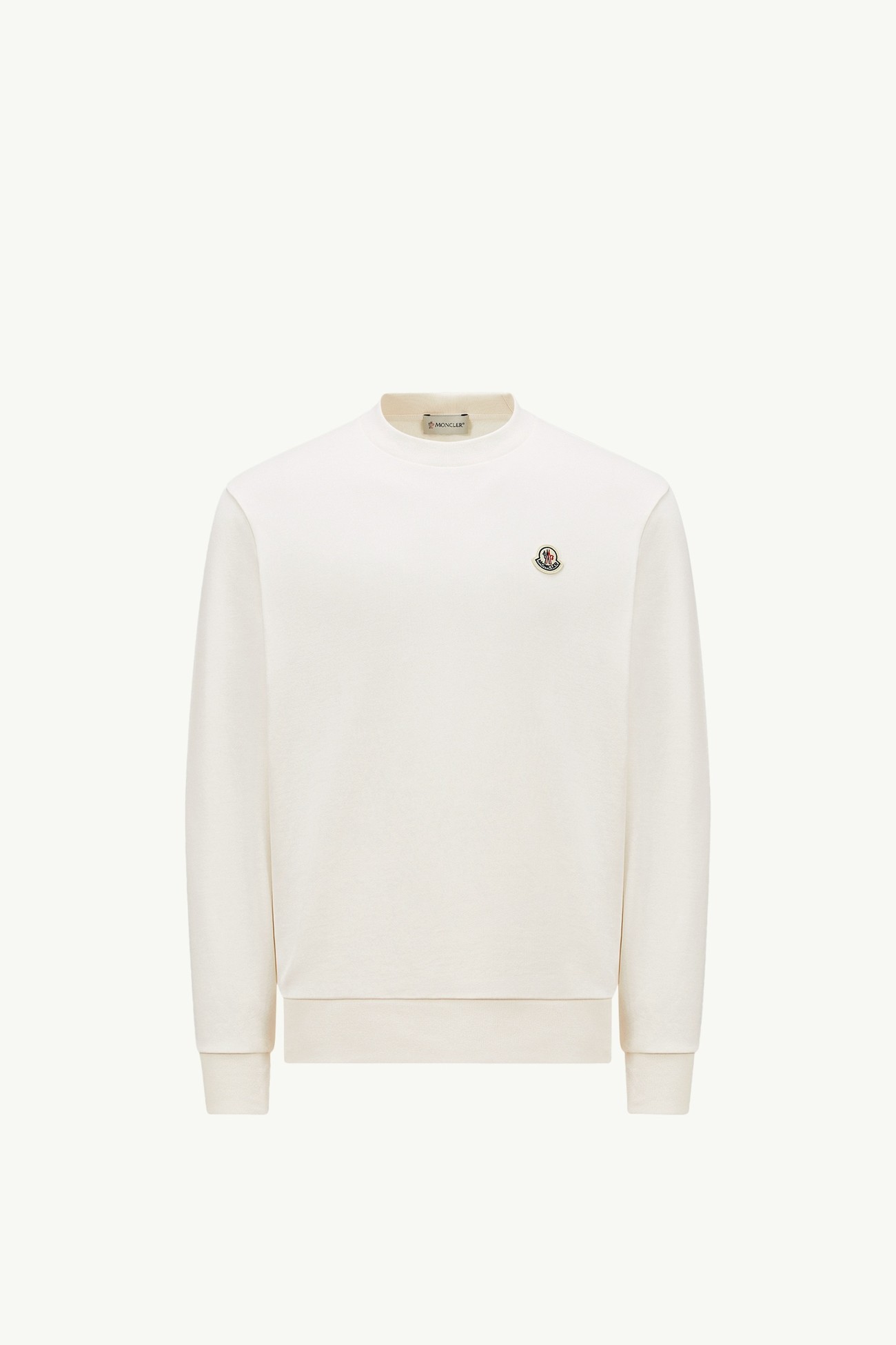 Sudadera de algodón con parche con logotipo Hombre Blanco Moncler 2