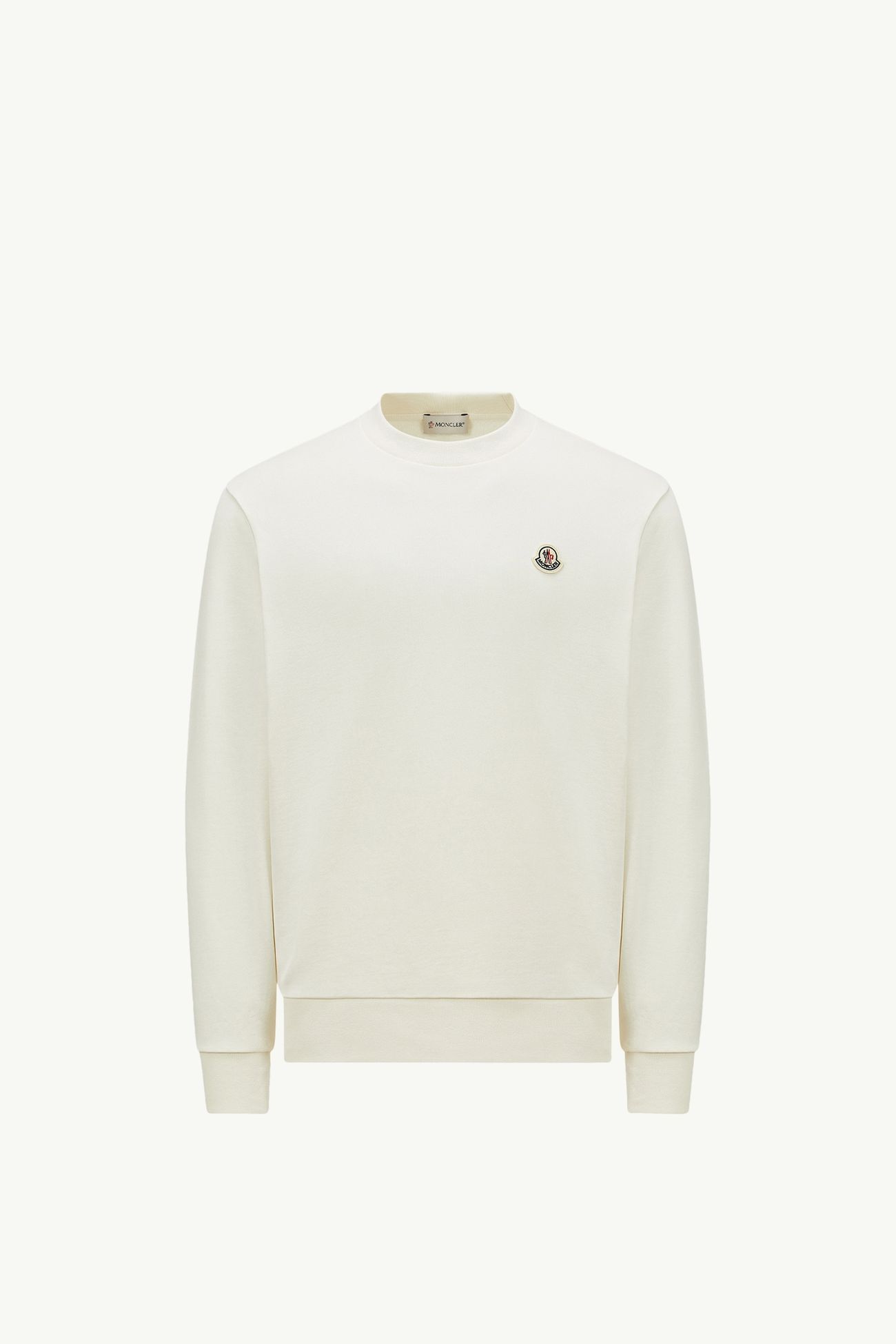 Sweatshirt aus Baumwolle mit Logoaufnäher Herren Weiß Moncler 2