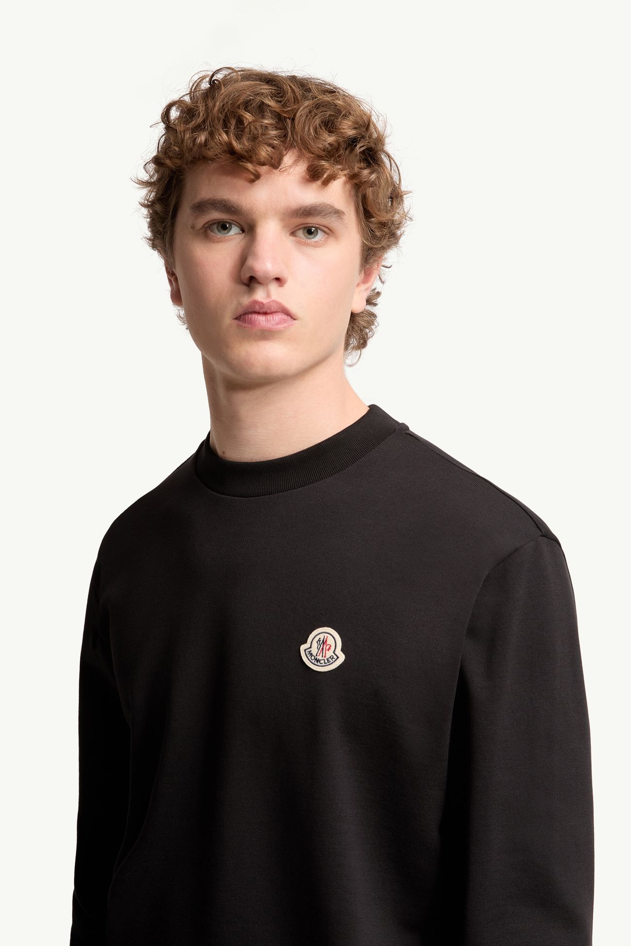 標誌貼片棉質衛衣 男士 黑色 Moncler 1