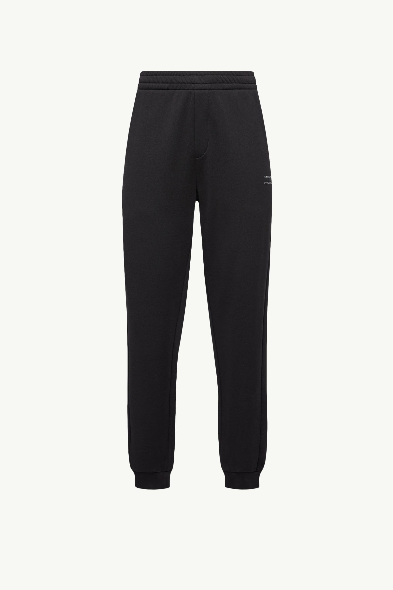Black Logo Cotton Fleece Sweatpants - Pants & Shorts for Men