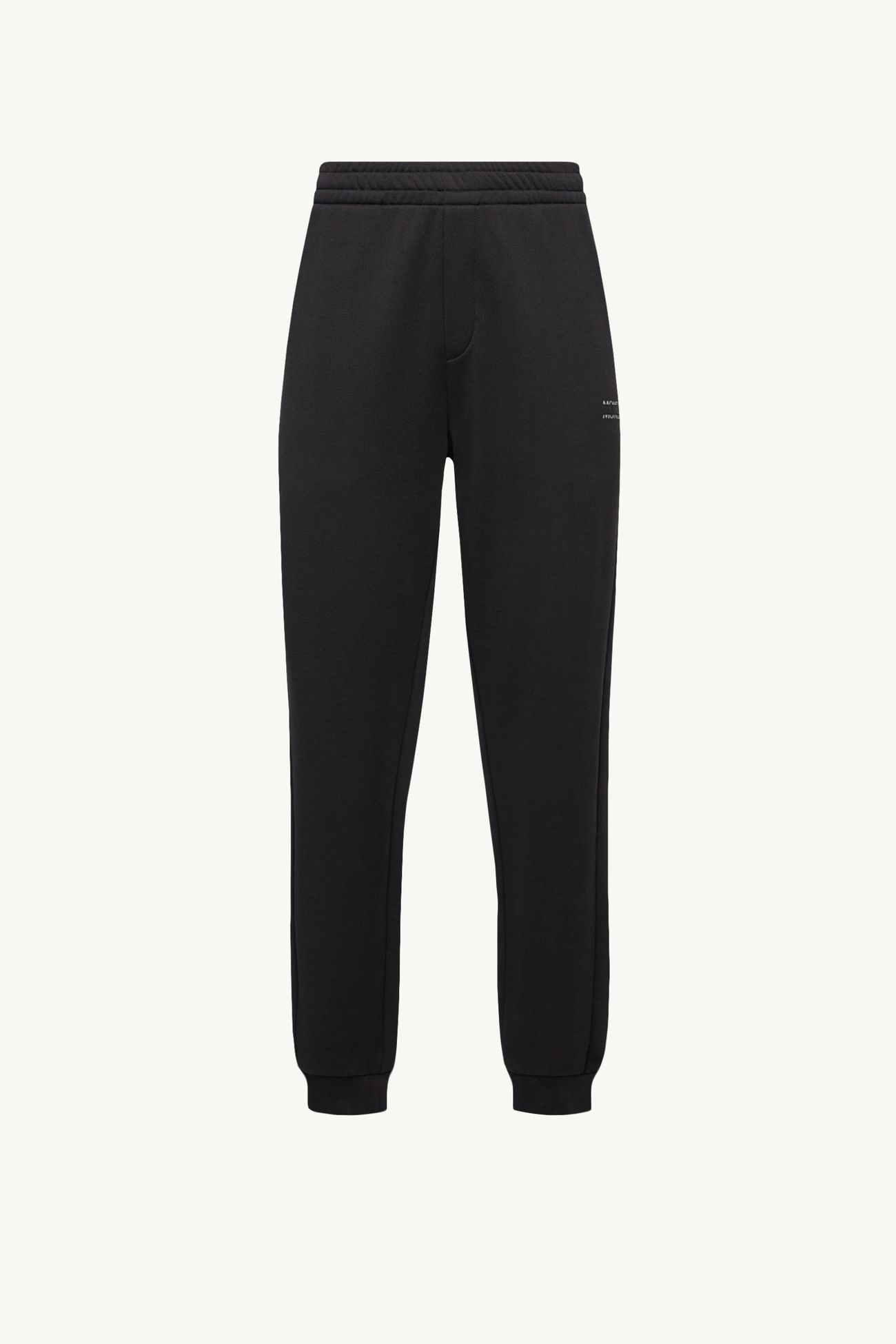 Pantaloni sportivi logati in jersey di cotone Uomo Nero Moncler 2
