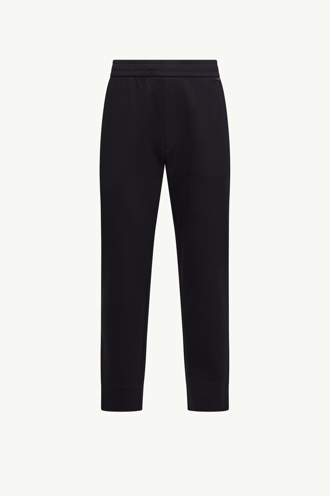 Leather Logo Cotton Blend Sweatpants Men Dark Blue Moncler 2