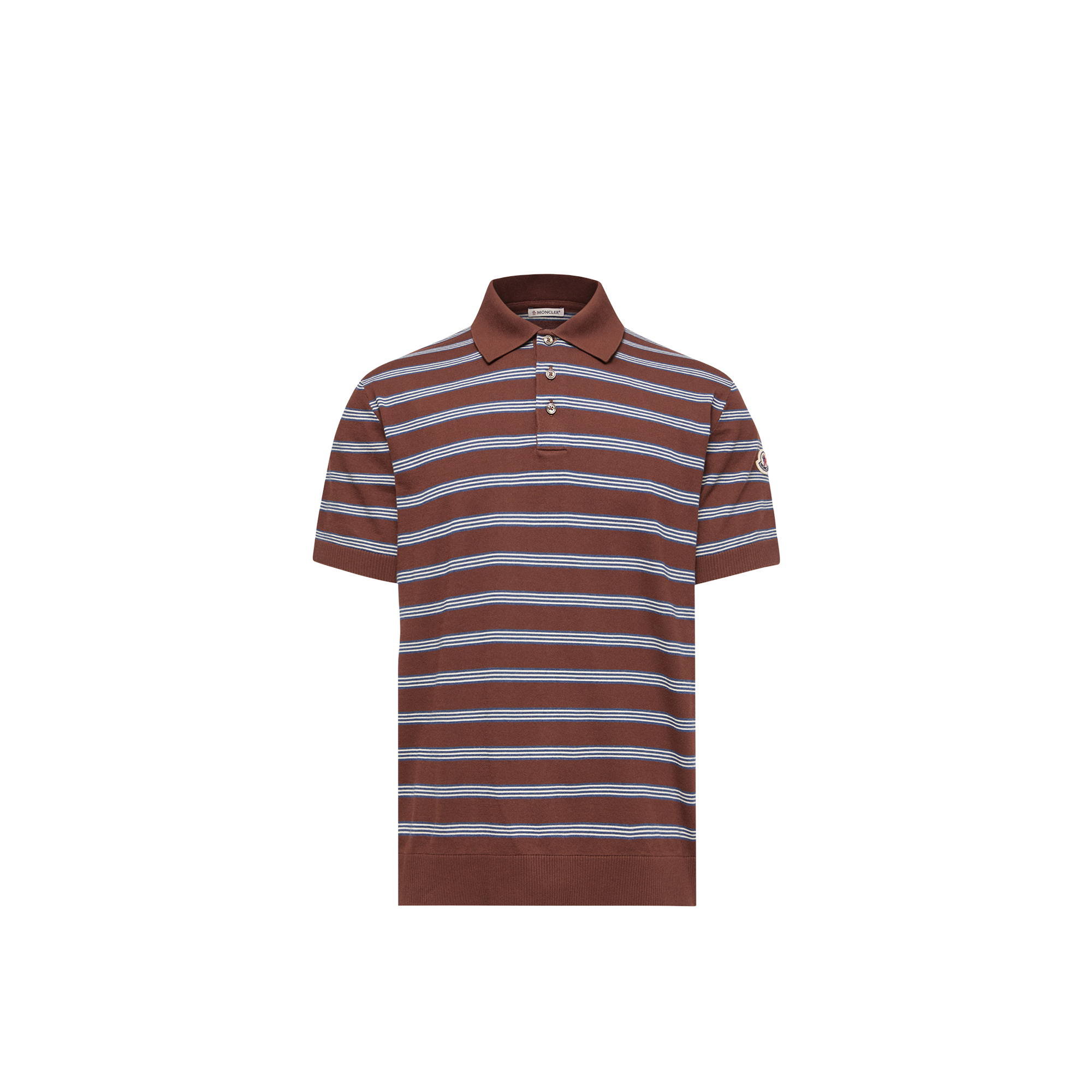 Moncler   Striped Cotton Polo Shirt for Men, Size: L