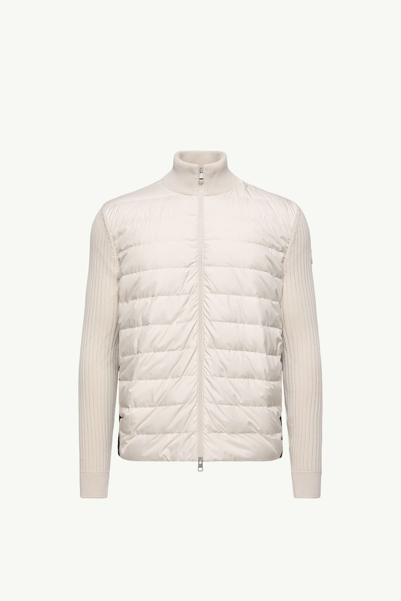 Cárdigan con cremallera de lana acolchada Hombre Blanco Marfil Moncler 2