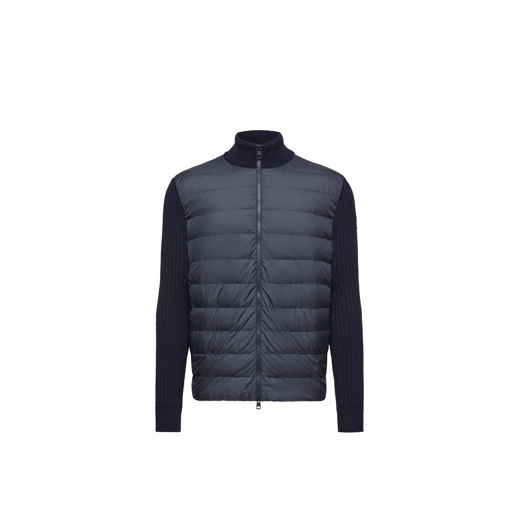 Moncler   Padded Wool Zip-Up Cardigan for Men in Blue, Size: L