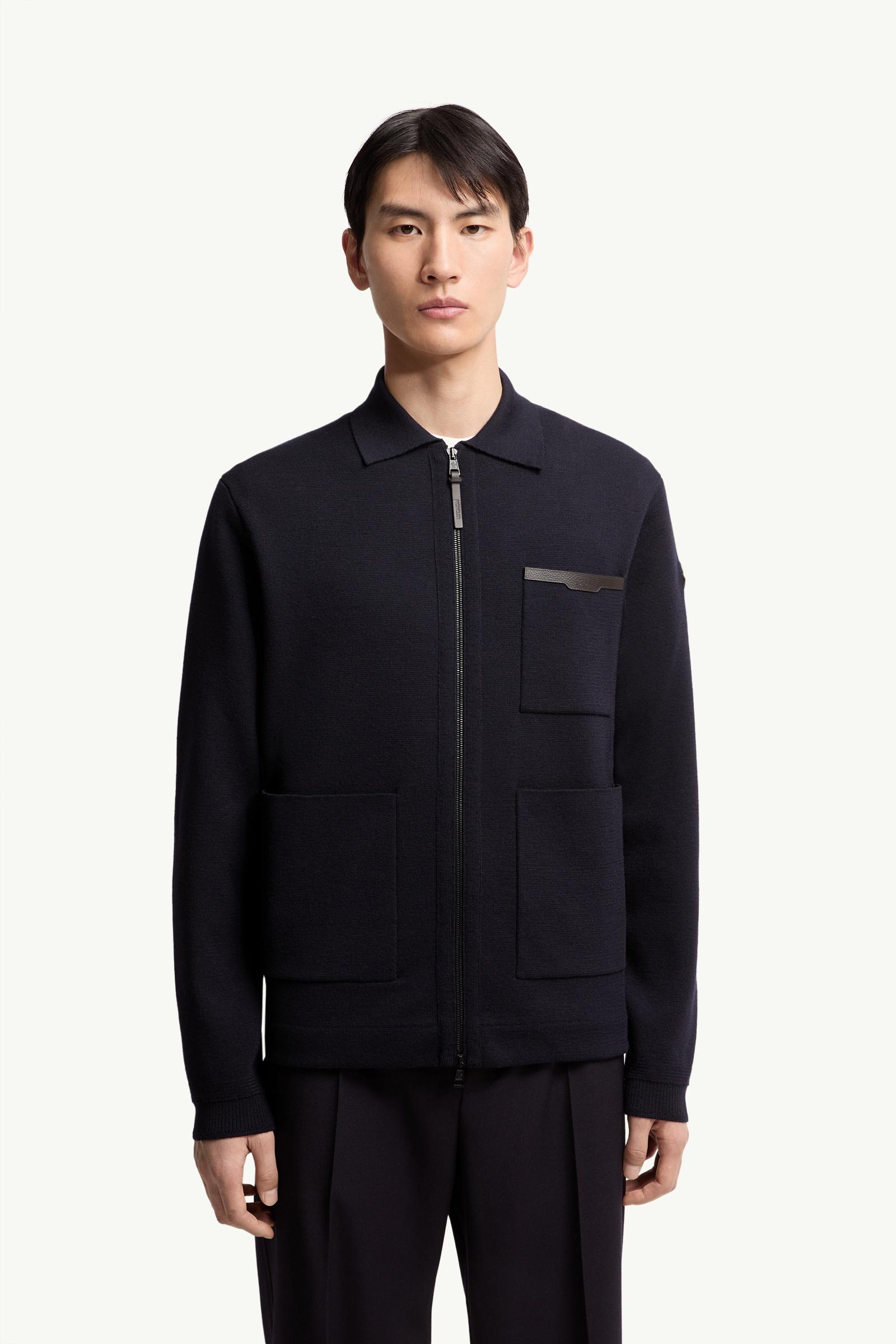 未使用品　モンクレール　カーディガン　ネイビー　ニット　ロゴ　12A ゴールド 中古・古着通販】MONCLER (モンクレール) MAGLIONE TRICOT CARDIGAN