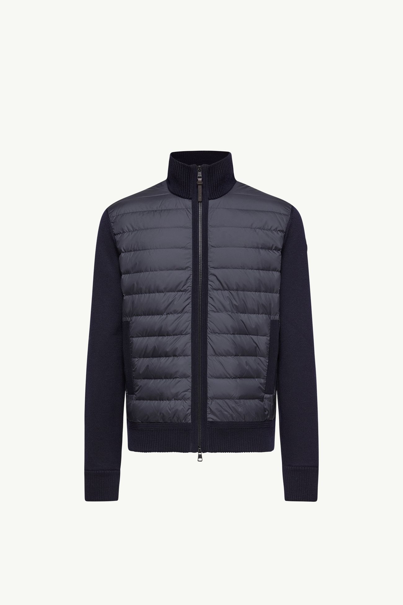Cardigan zippé en laine matelassée Hommes Bleu marine Moncler 2
