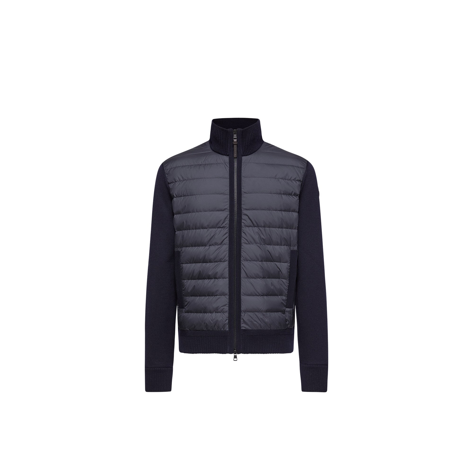 Moncler   Padded Zip-Up Wool Cardigan for Men in Blue, Size: L