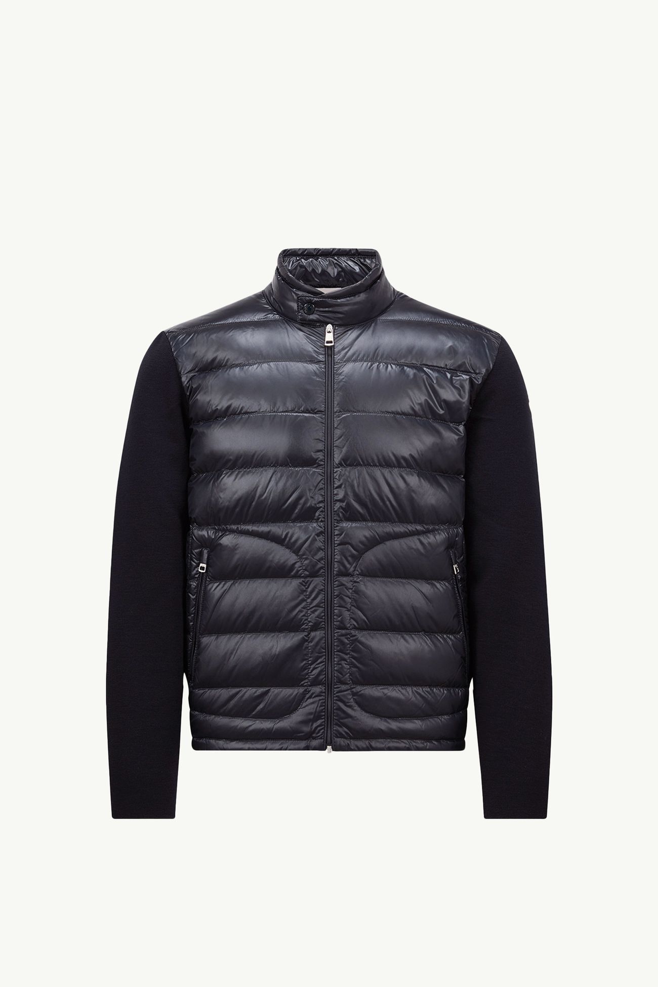 Cárdigan con cremallera de lana acolchada Hombre Azul Moncler 2