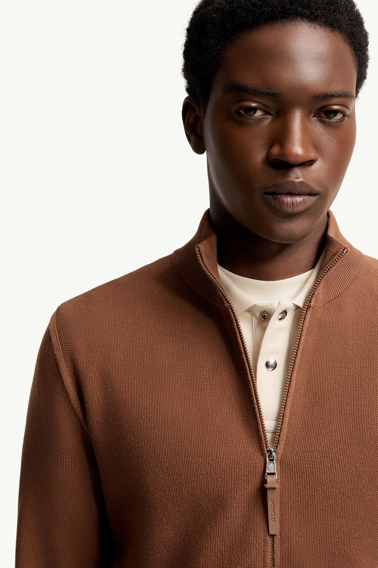 코튼 집업 카디건 남성 라이트 브라운 Moncler 5