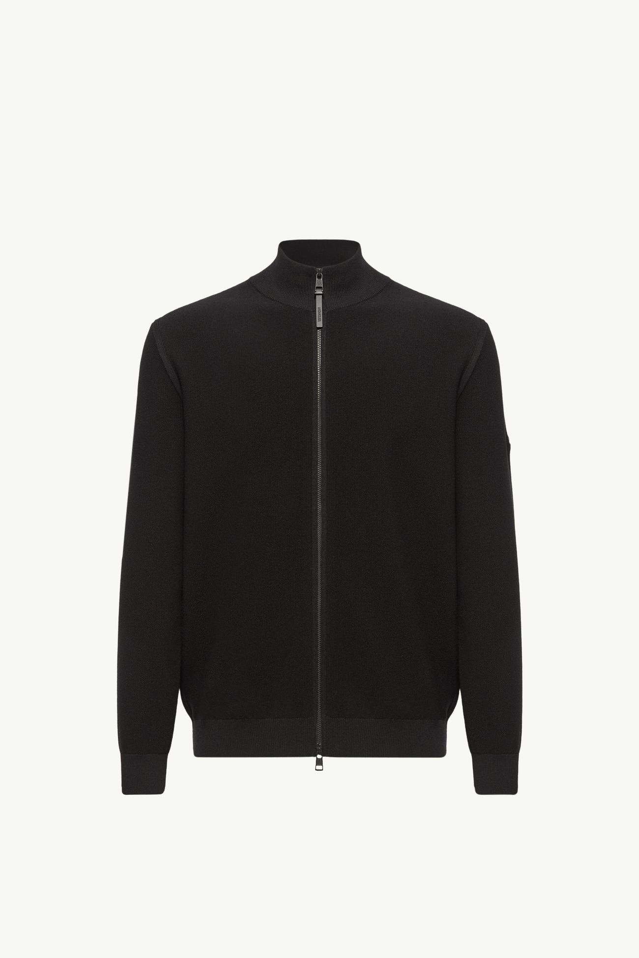 Cardigan zippé en coton Hommes Noir Moncler 2