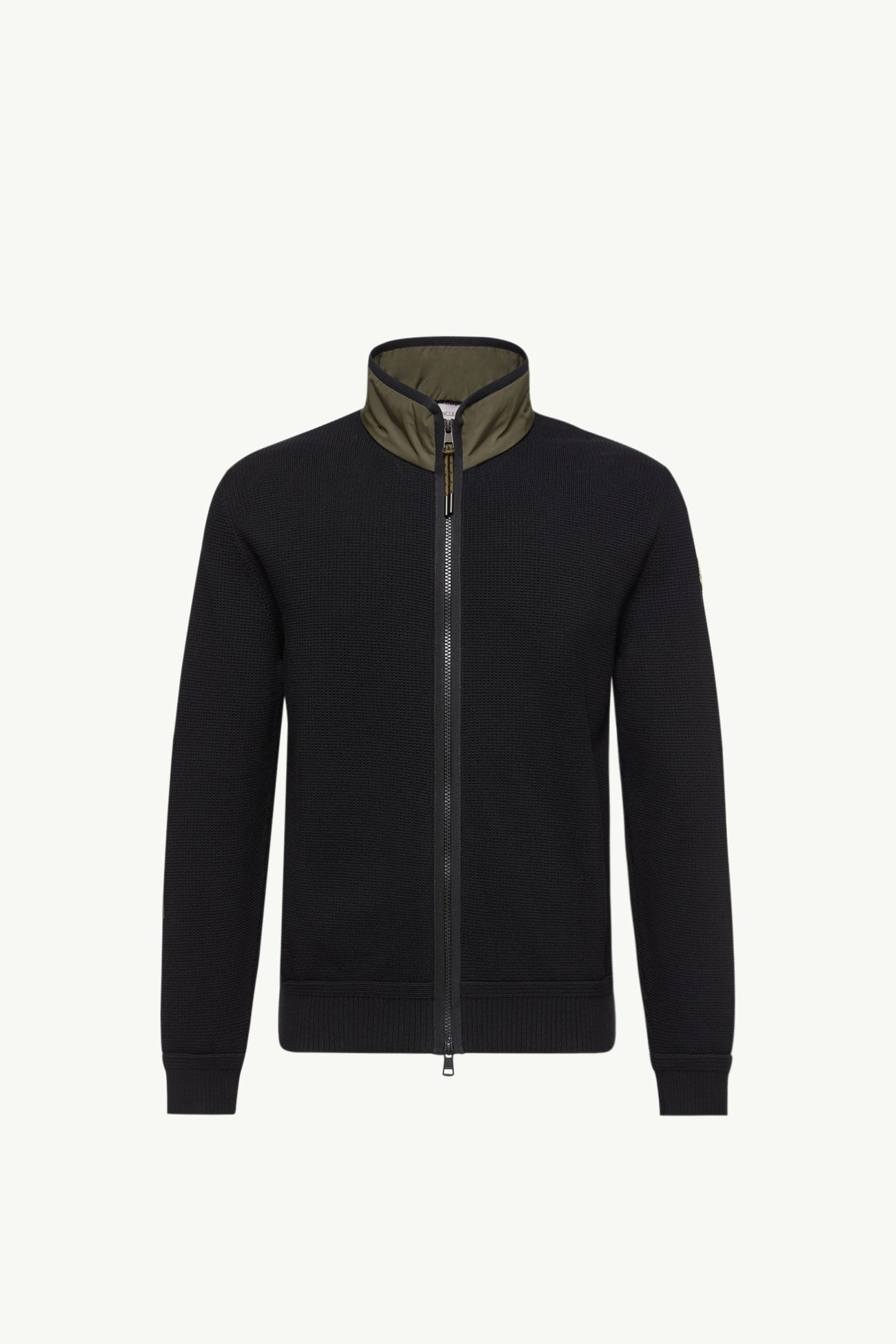 Zip-Up Cotton Cardigan Men Black Moncler 2