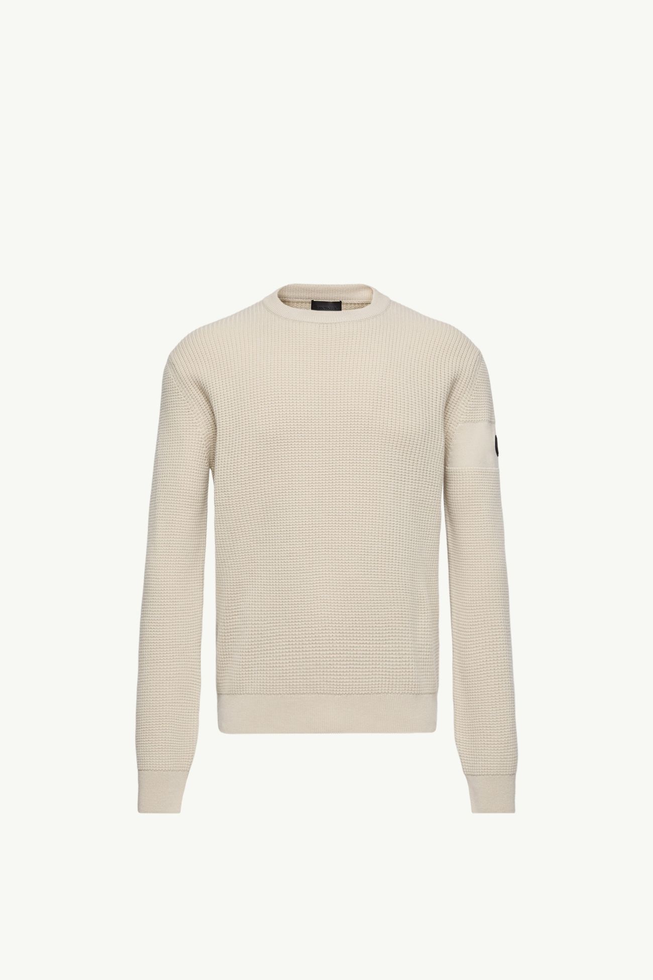 Pull en laine à logo Hommes Beige Clair Moncler 2
