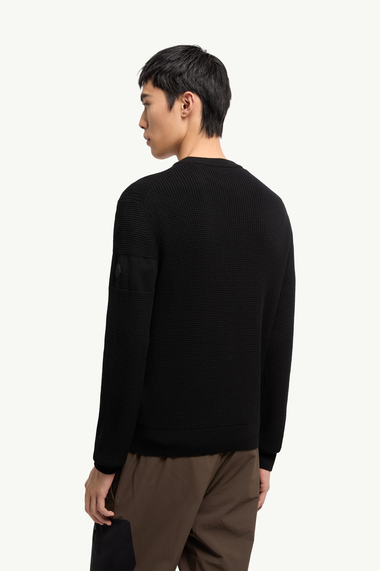 Pullover aus Wolle mit Logo Herren Schwarz Moncler 4