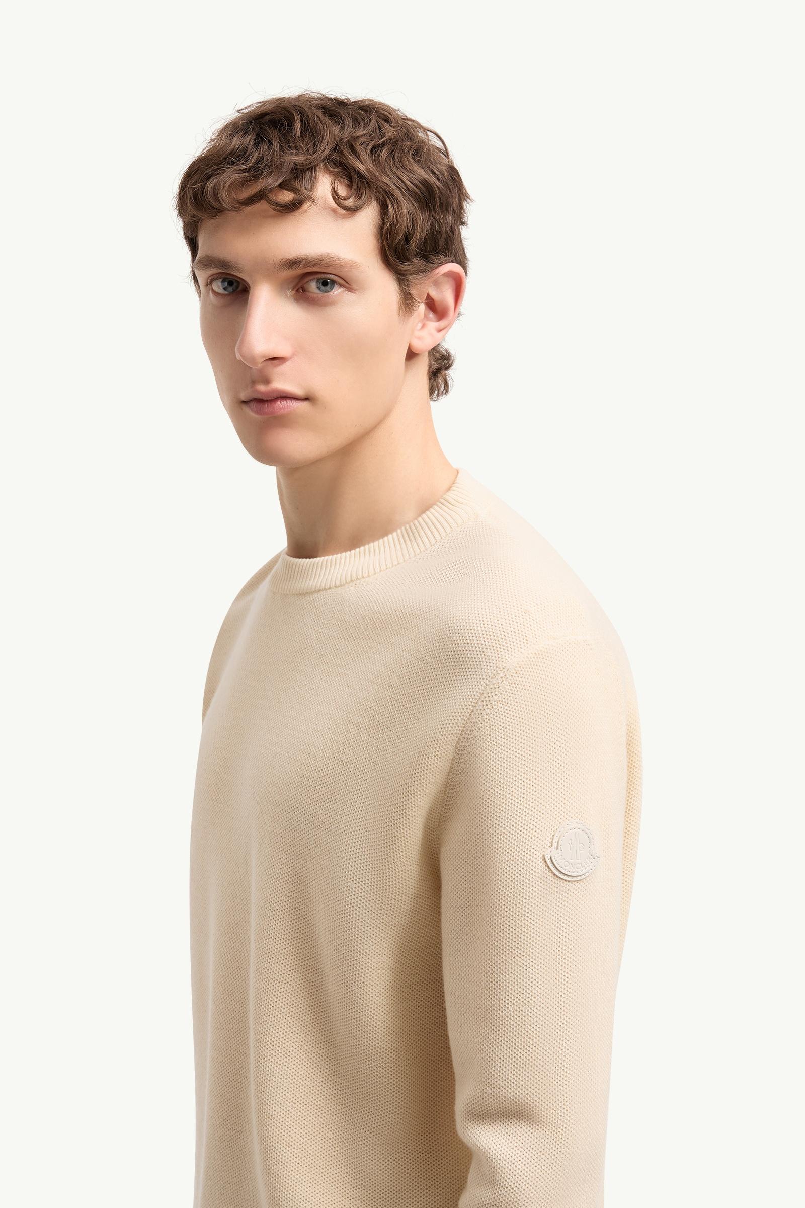 Ochre Yellow Leather Logo Wool Jumper - Sweaters & Cardigans for