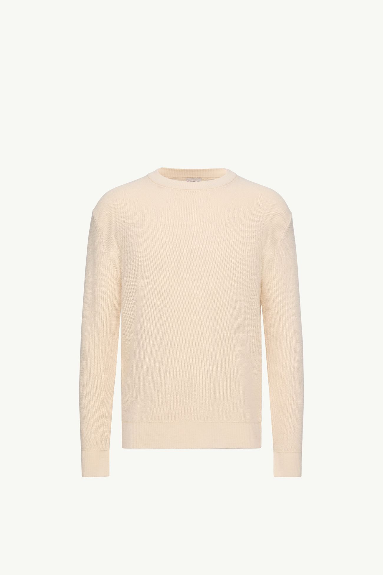 Leather Logo Wool Sweater Men Ochre Yellow Moncler 2