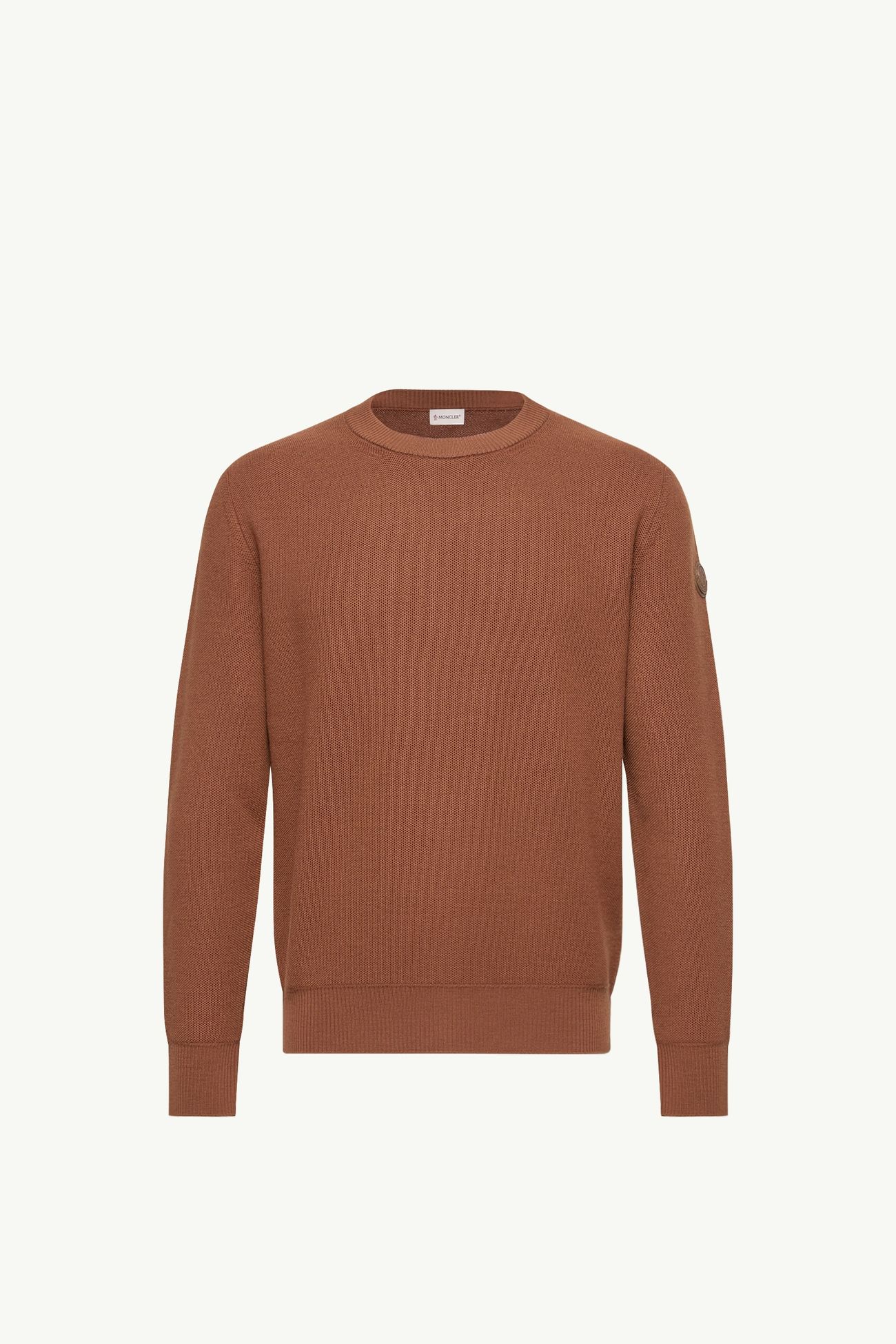 皮革標誌羊毛毛衣 男士 磚紅色 Moncler 2