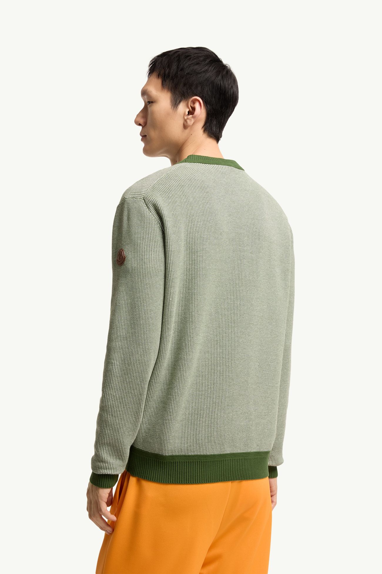 皮革標誌棉質毛衣 男士 深綠色 Moncler 4