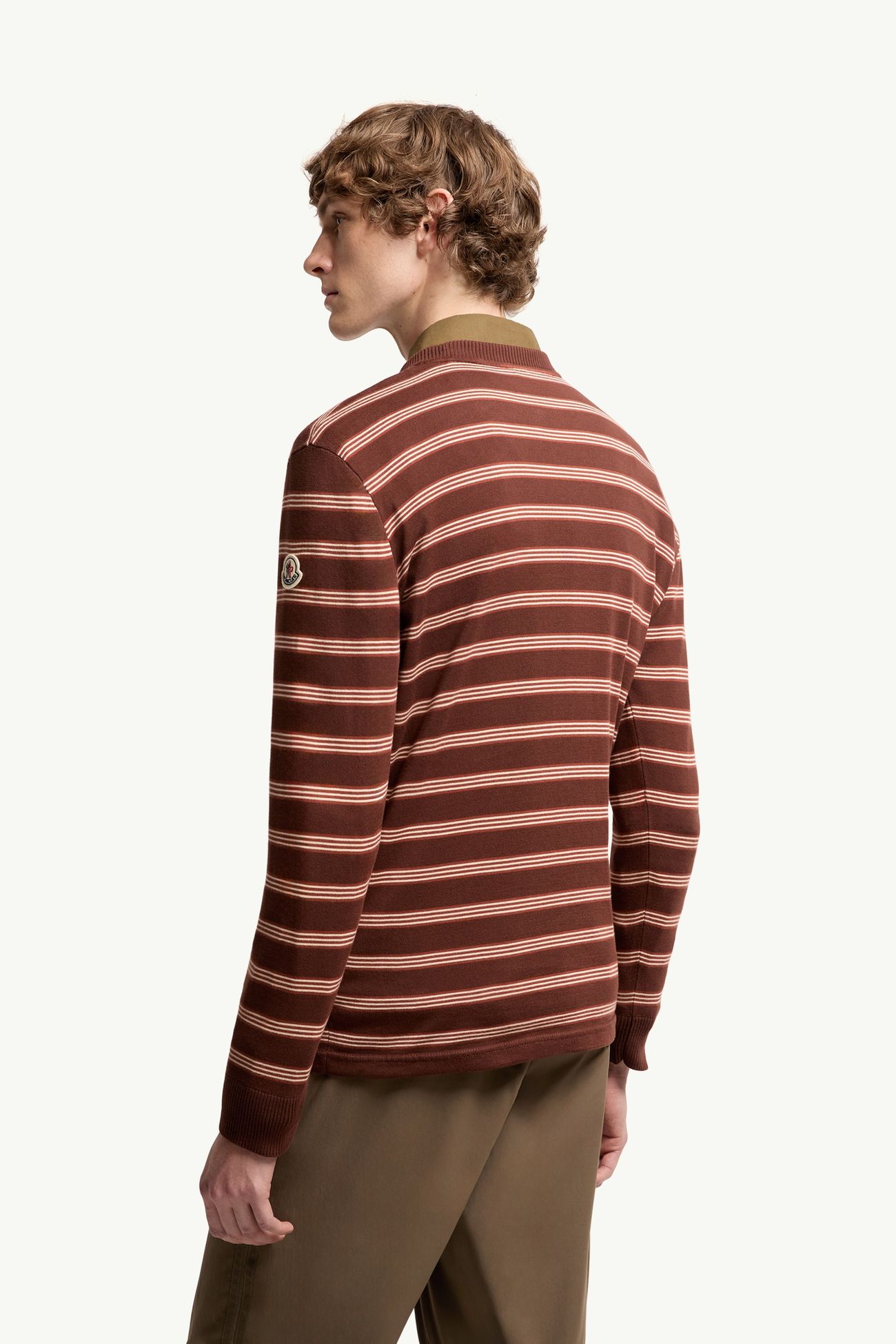 Striped Cotton Sweatshirt Men Moncler 4