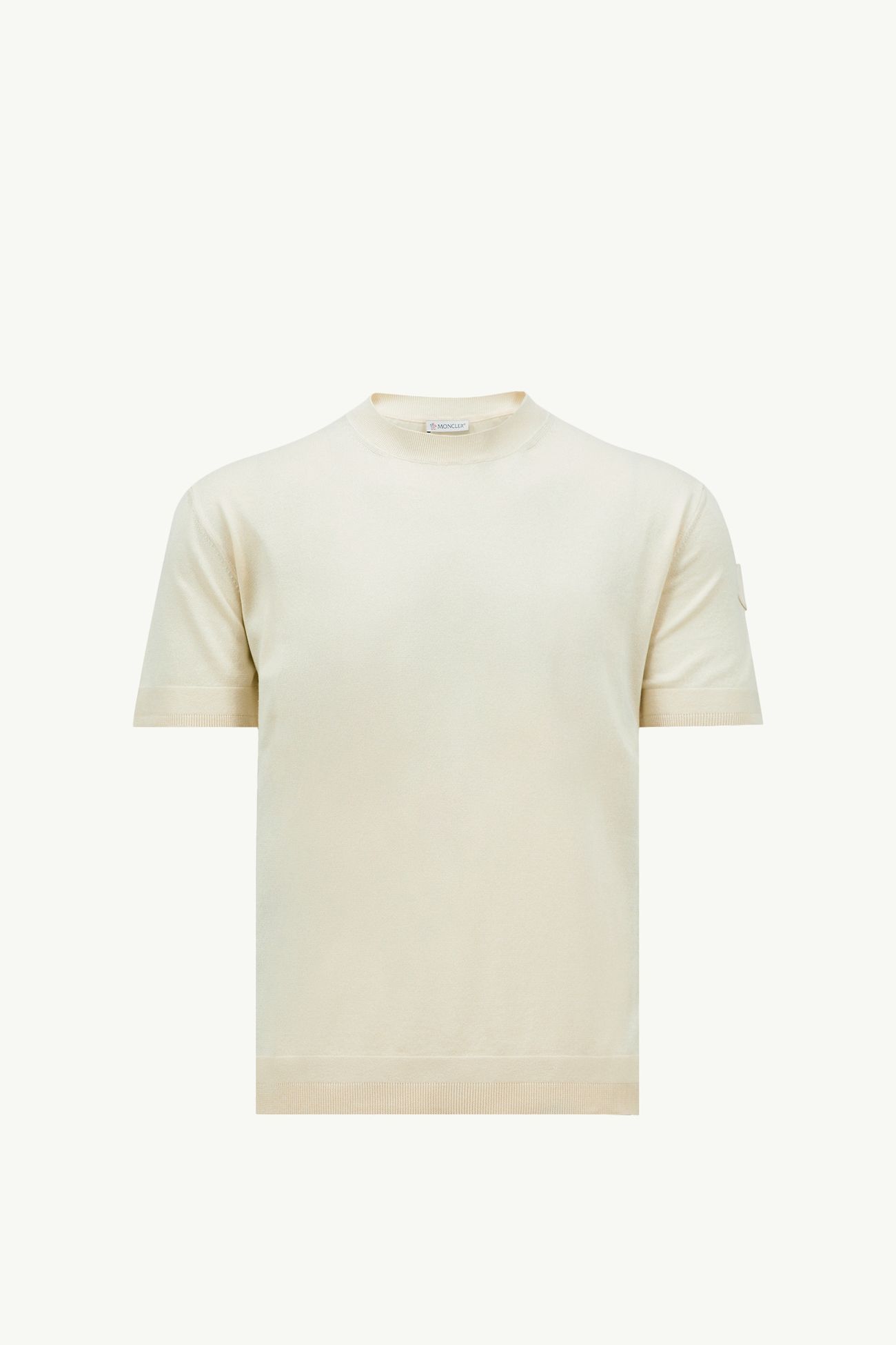 T-shirt en coton et soie Hommes Blanc Moncler 2