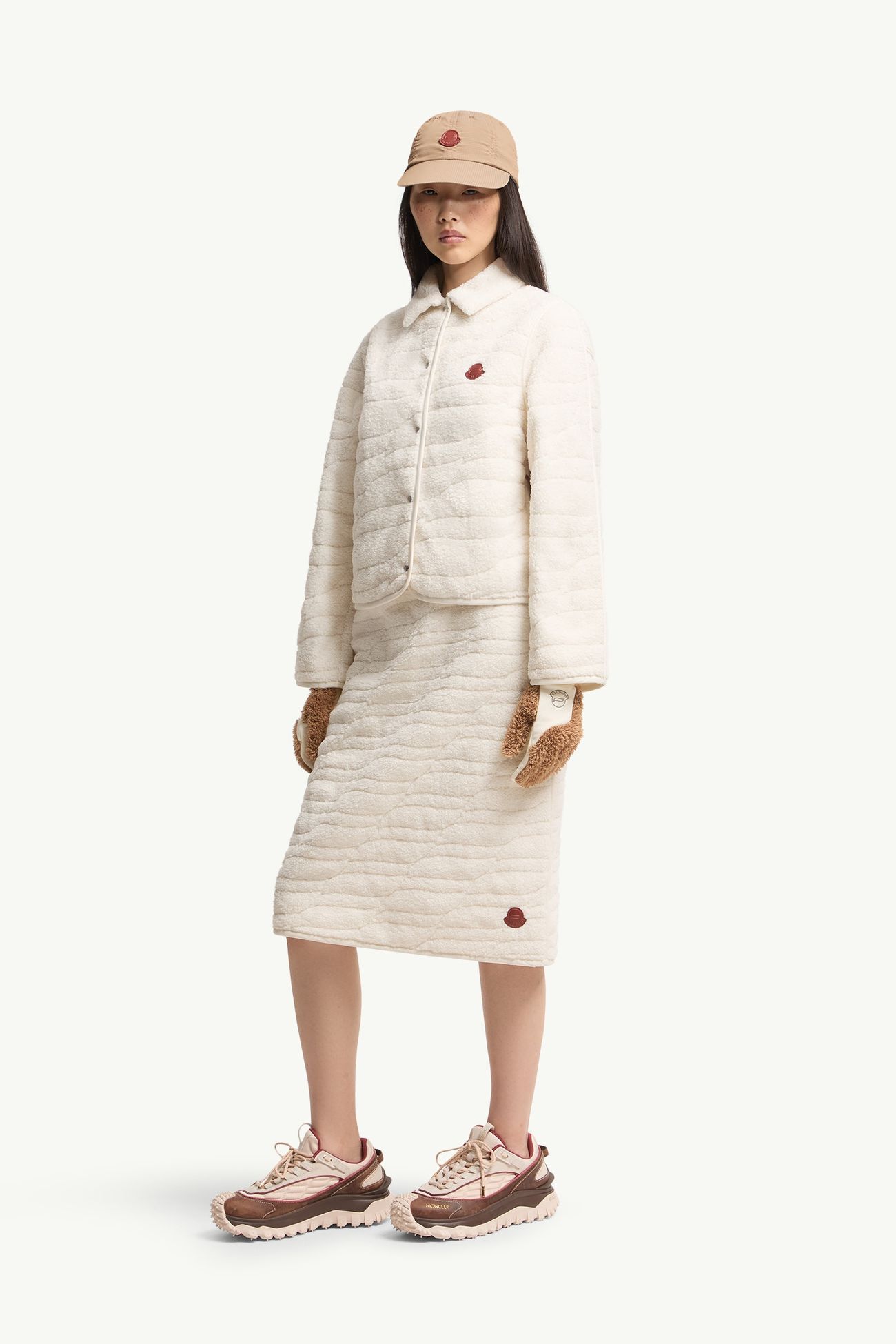 Chaqueta acolchada efecto peluche Tienma Mujer Blanco Marfil Moncler 0