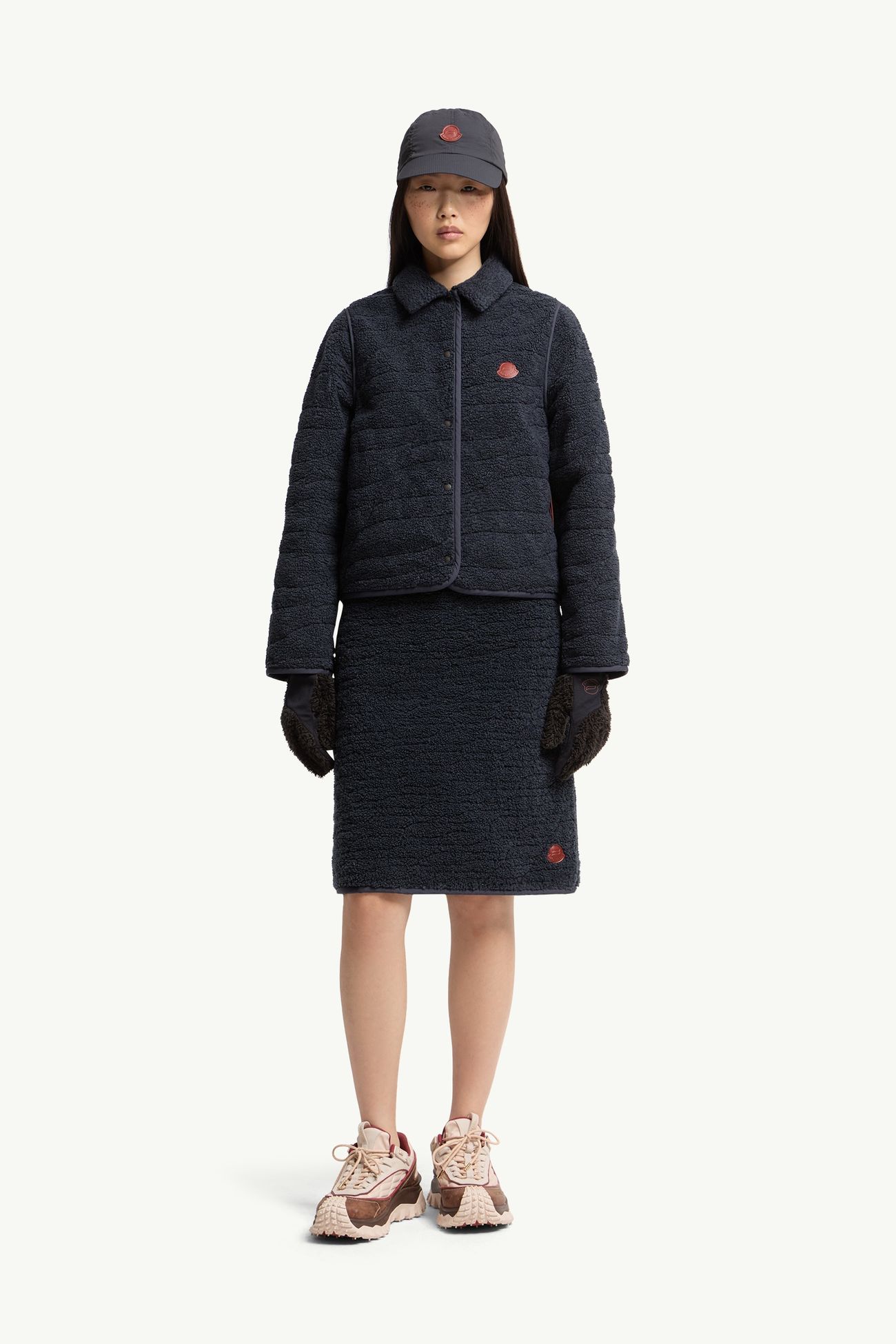 Tienma wattierte Teddy-Jacke Damen Navyblau Moncler 0