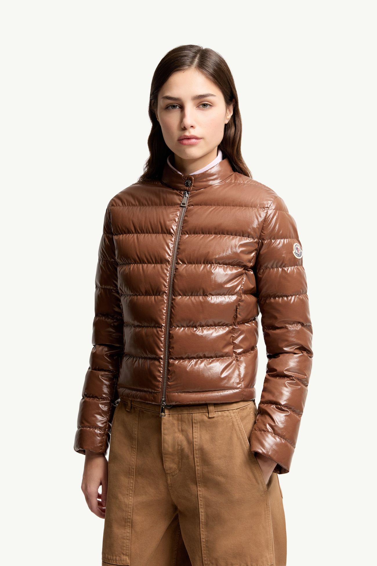 Papillon 쇼트 다운 재킷 여성 브라운 Moncler 3