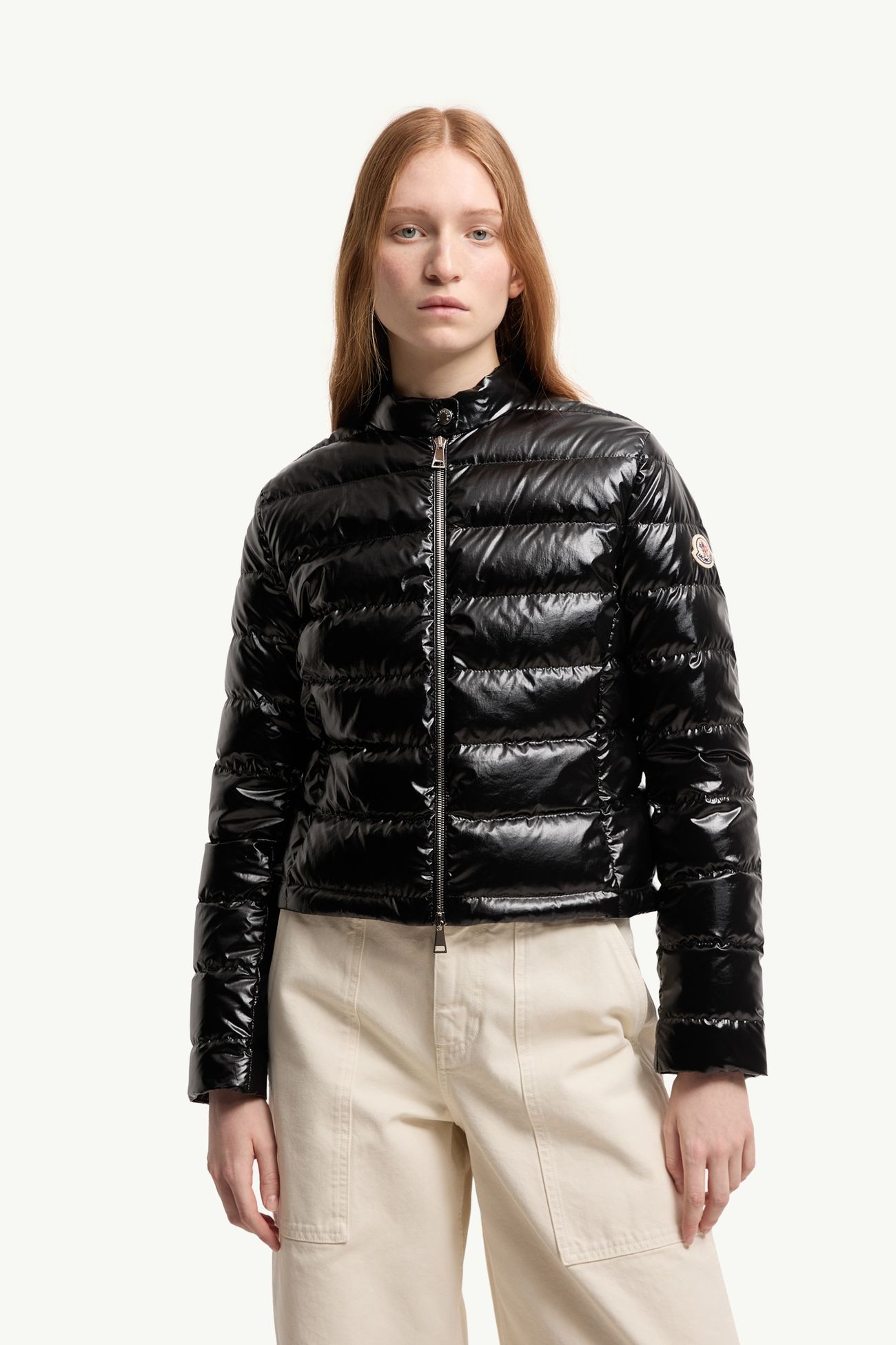 Plumífero corto Papillon Mujer Negro Moncler 3