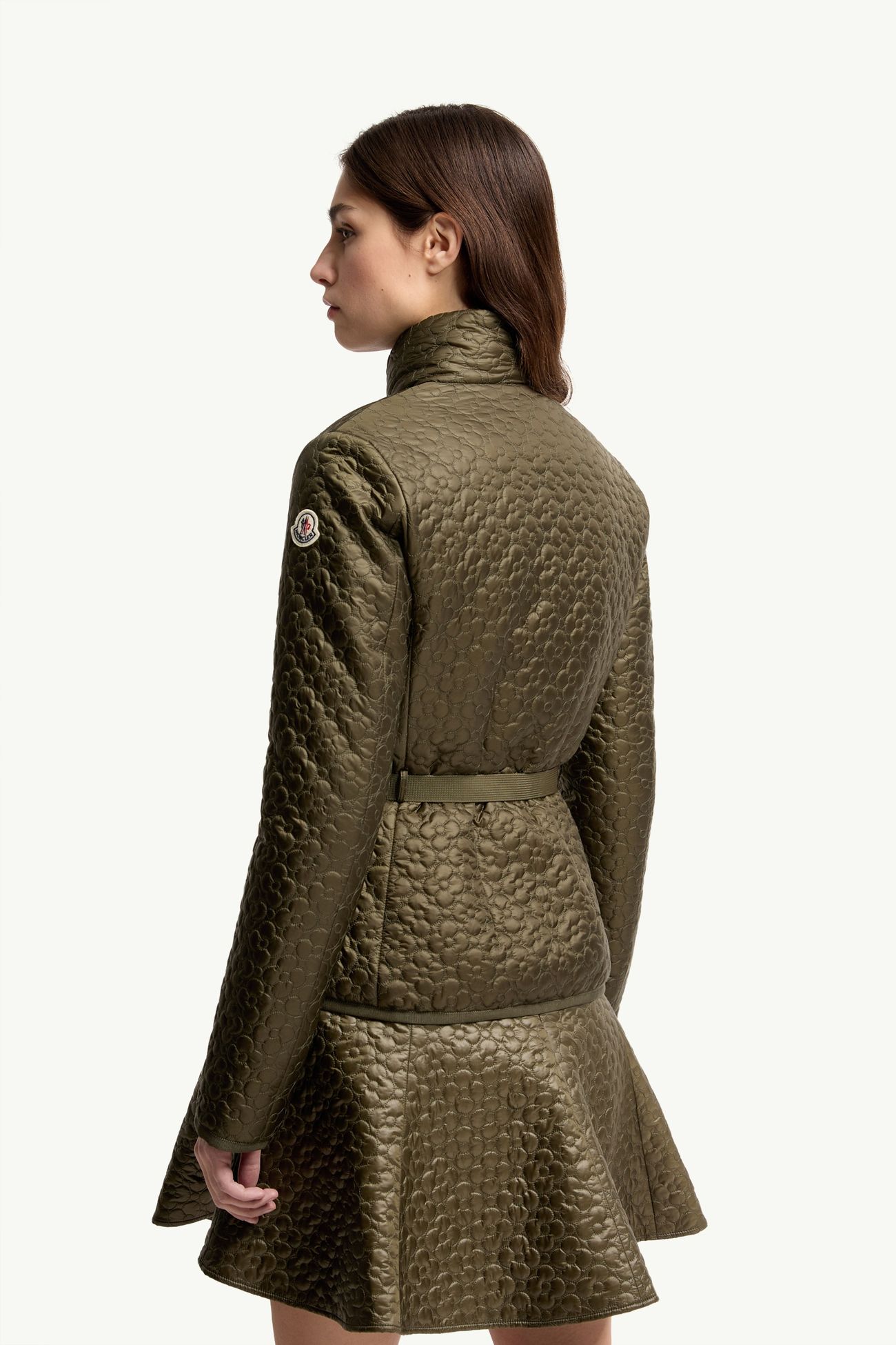 Doudoune courte Geranium à matelassage floral Femmes Vert Olive Moncler 4