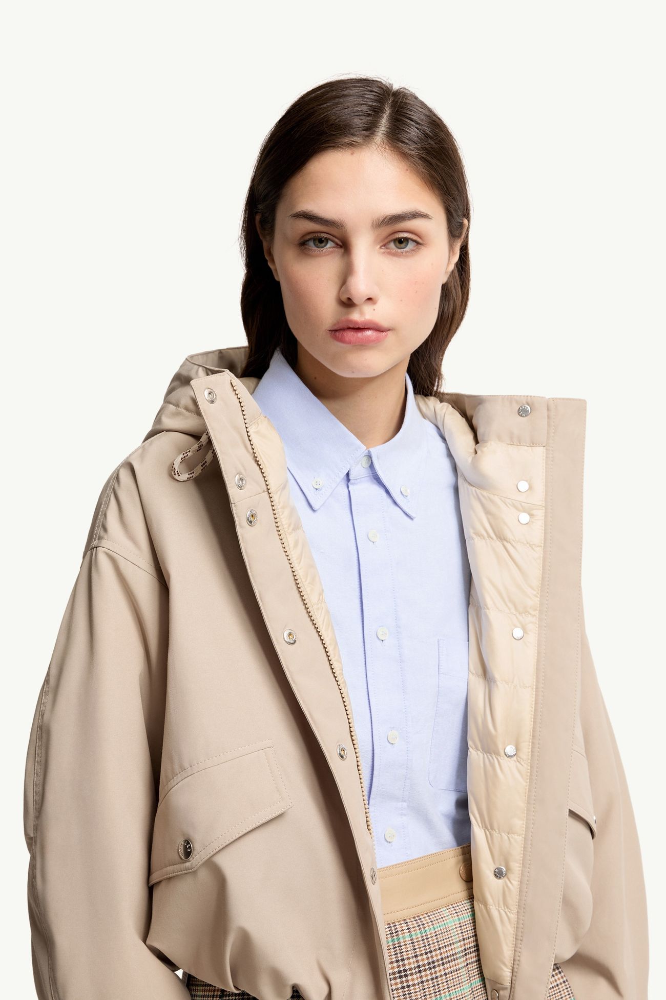 Eucalyptus連帽短身羽絨外套 女士 米色 Moncler 5