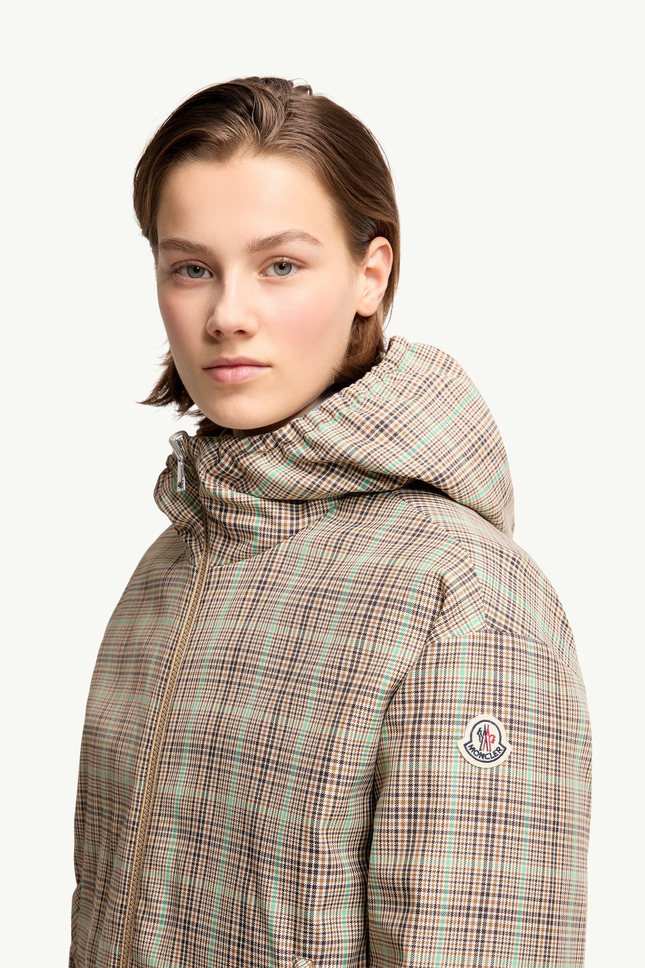 Grimpante女士双面连帽短款羽绒夹克外套 女士 浅棕色 Moncler 6