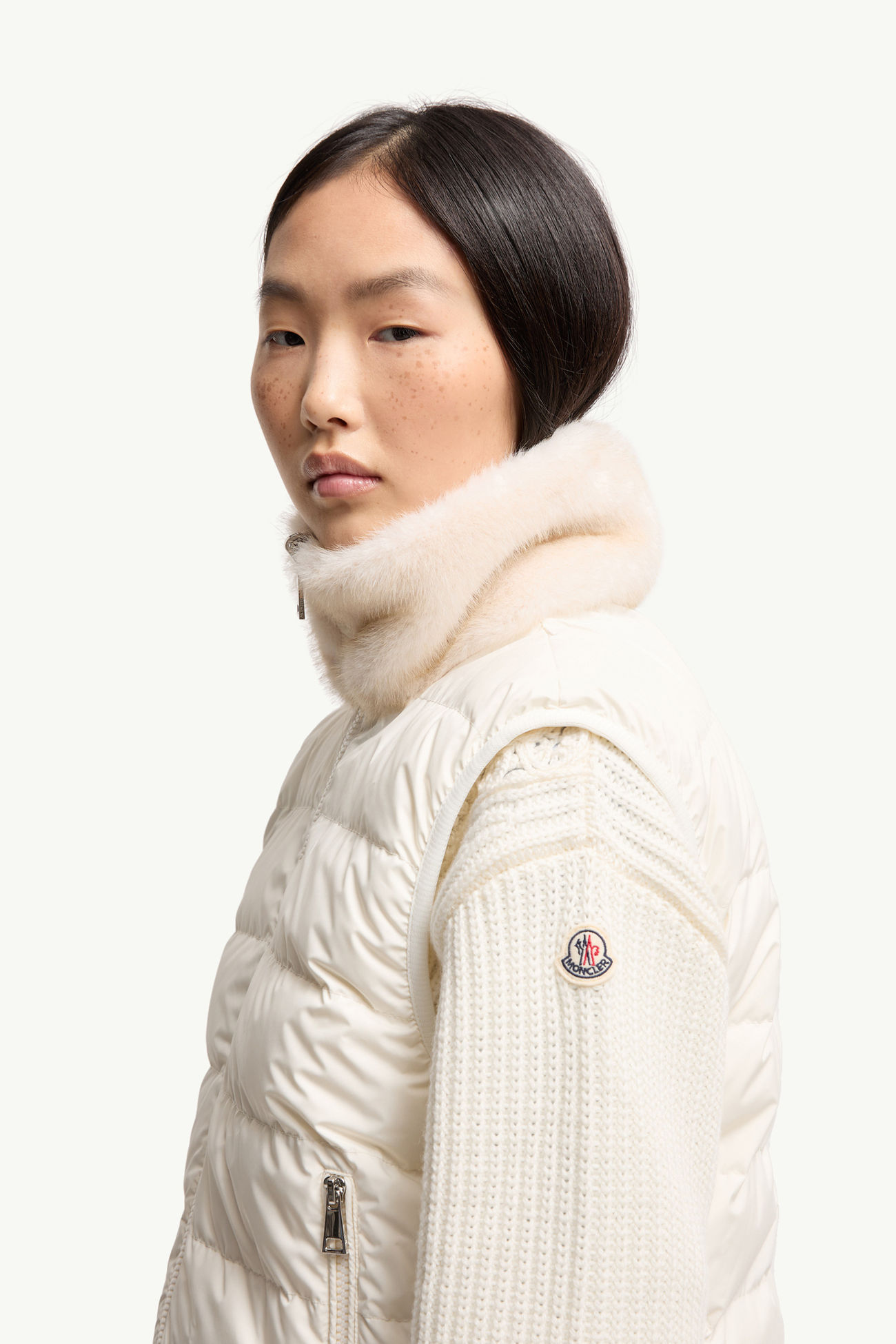Pervenche 3-in-1 Short Down Jacket Women White Moncler 1