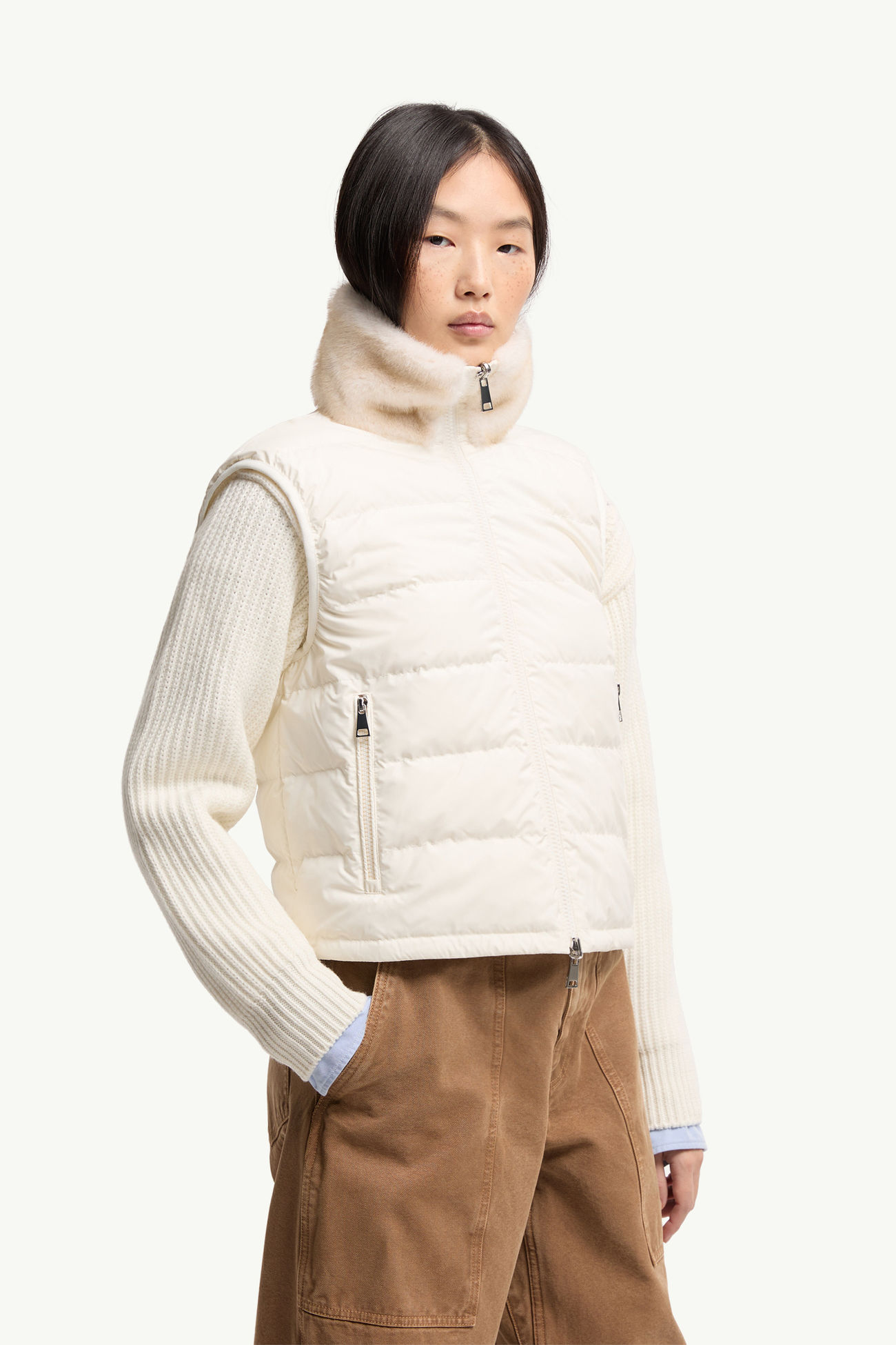 Plumífero corto 3 en 1 Pervenche Mujer Blanco Moncler 5