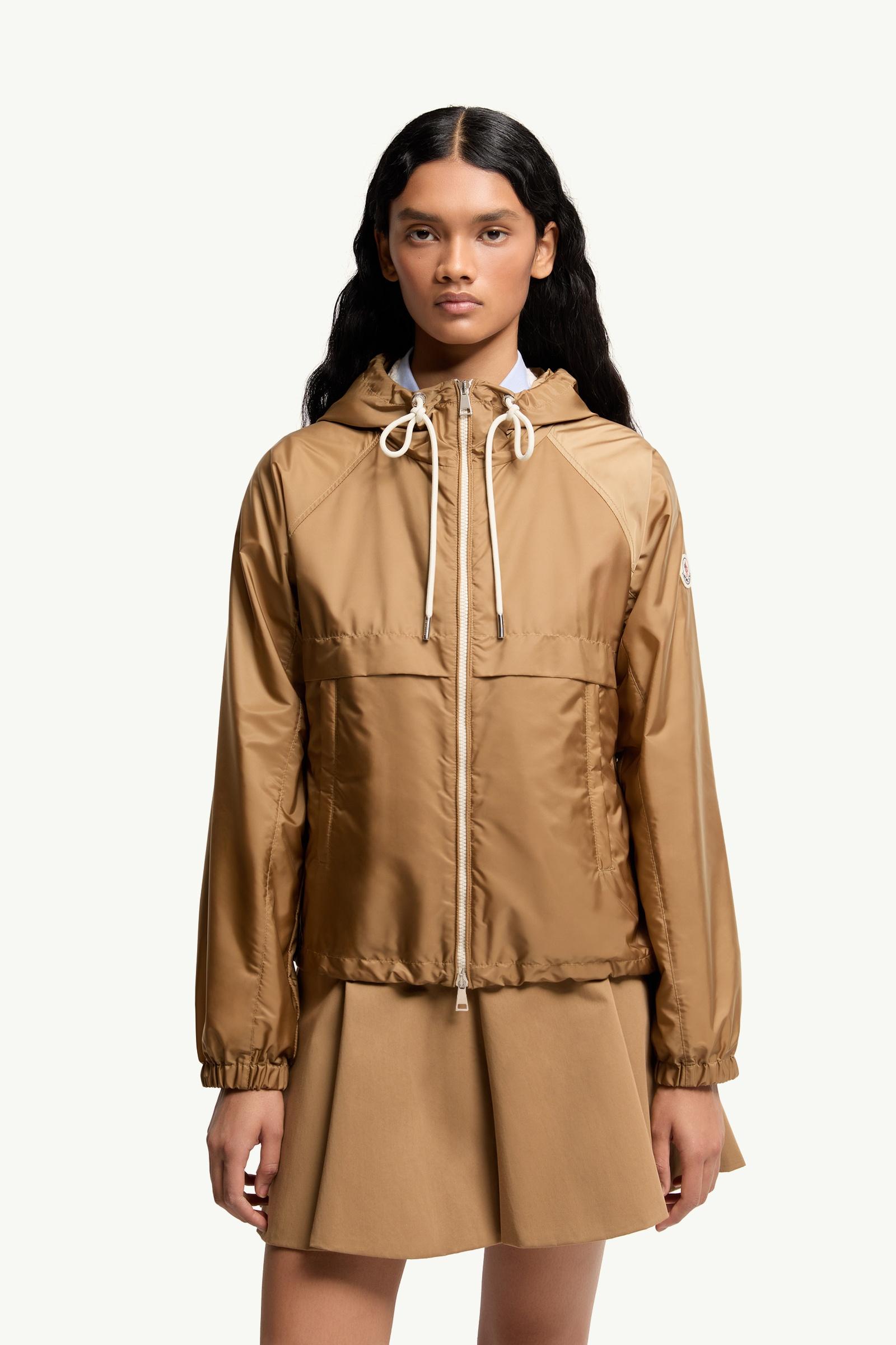 MONCLERベージュ モッズコート中キルティング 取り外し可能 Camel Beige Coquelicot Hooded Jacket - Windbreakers & Raincoats