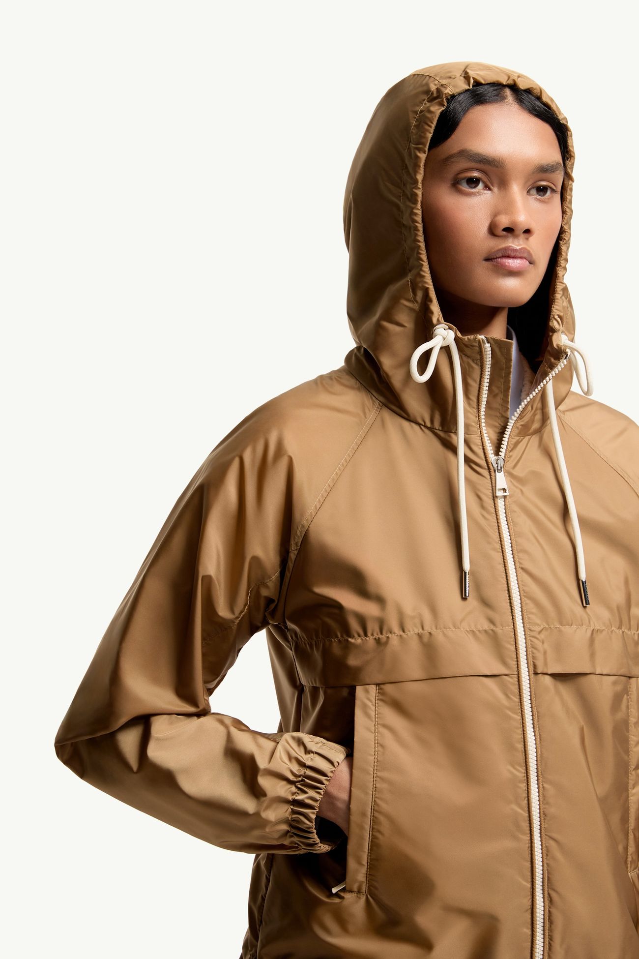 Coquelicot Kapuzenjacke Damen Camel-Beige Moncler 5