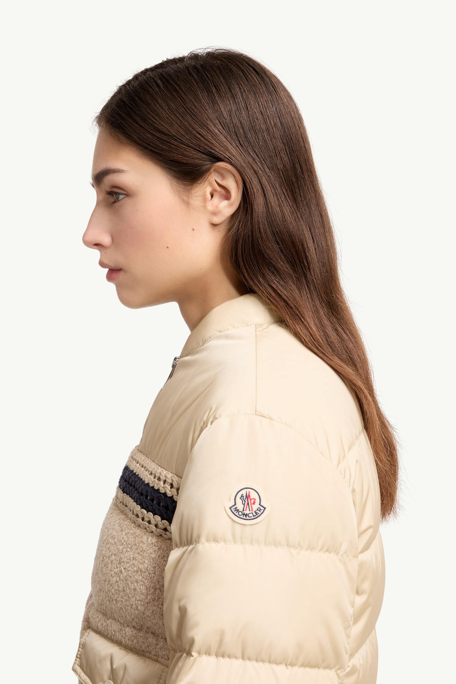 Camel Beige Achillee Teddy Down Bomber - Short Down Jackets for