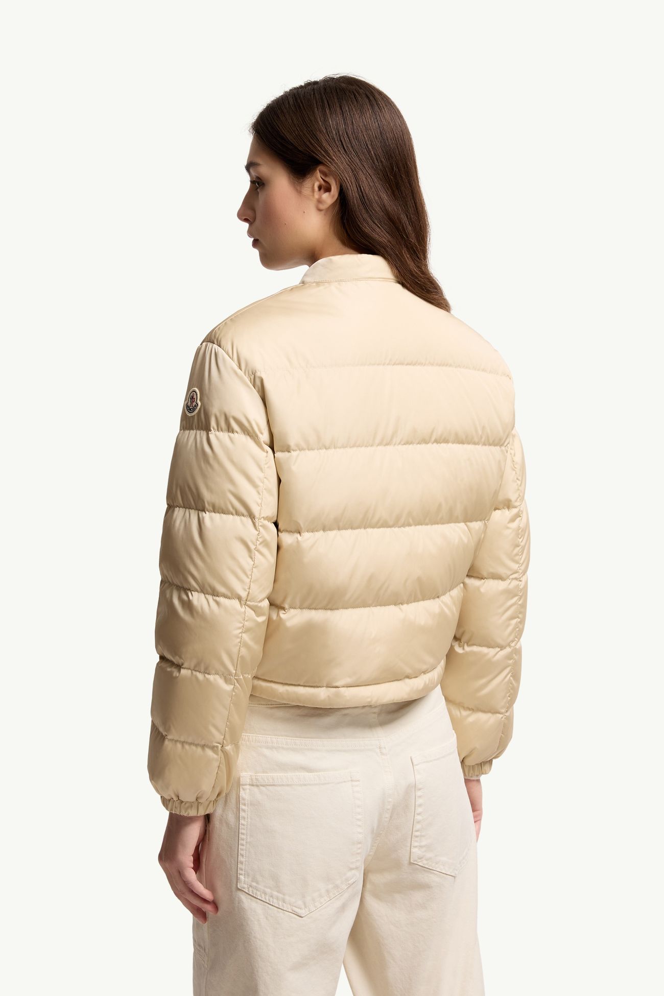 Achillee Teddy Down Bomber Women Camel Beige Moncler 4