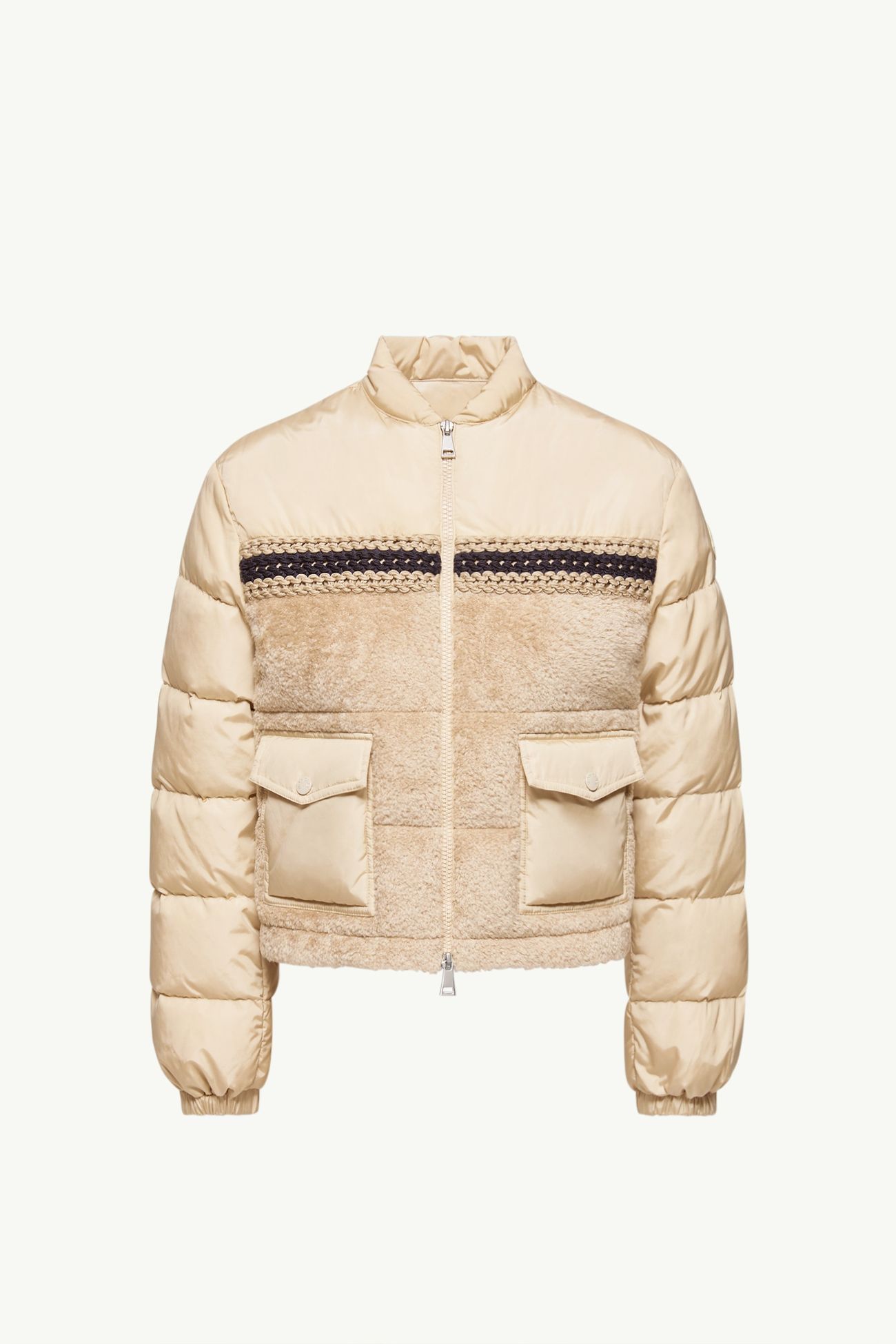 Achillee Daunen-Bomberjacke aus Teddystoff Damen Camel-Beige Moncler 2