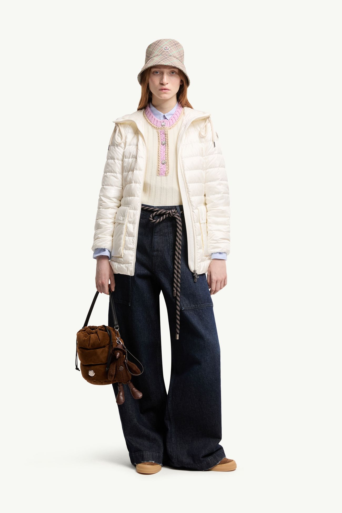 Jasmin kurze Daunenjacke Damen Weiß Moncler 0