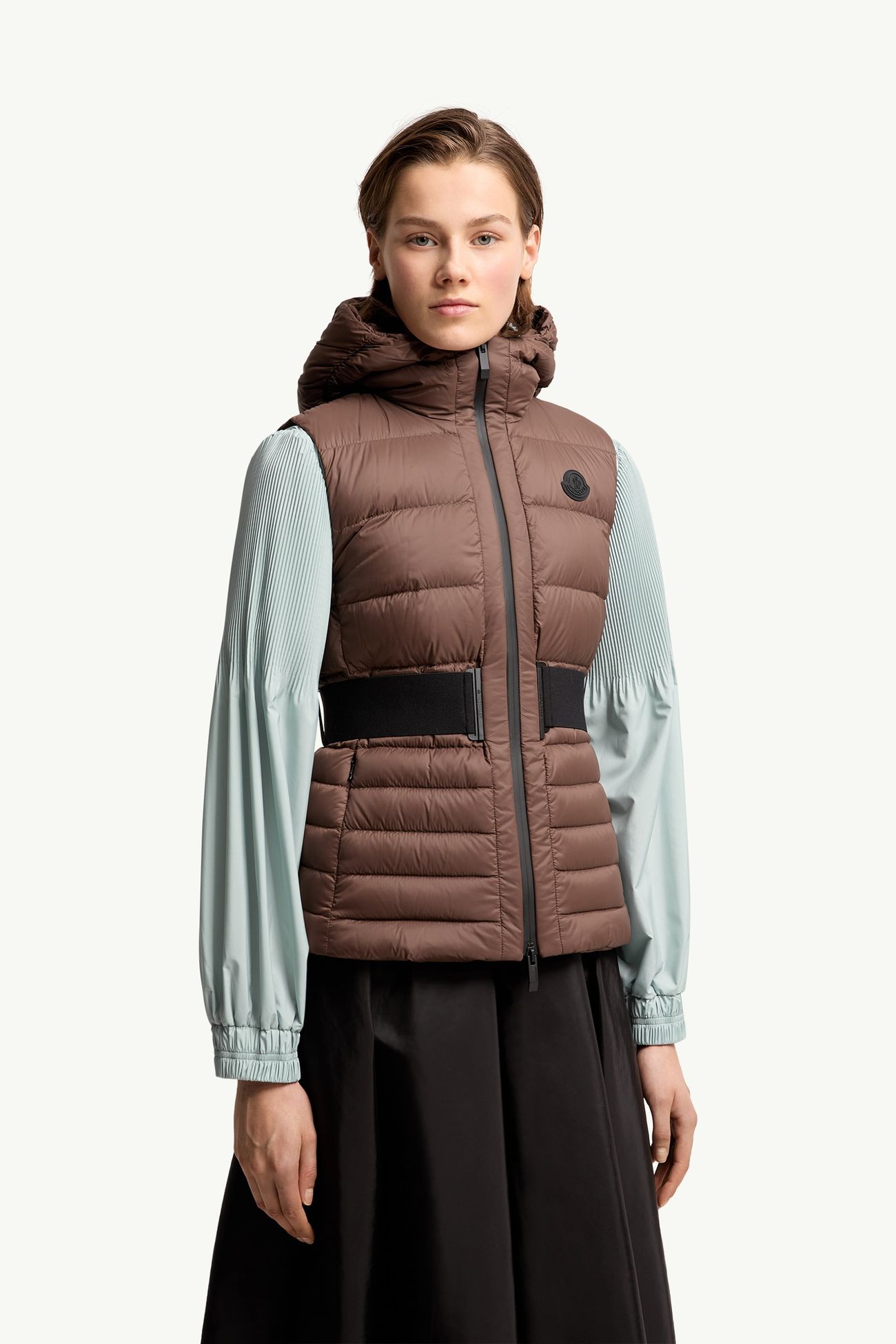 Doudoune sans manches à capuche Melia Femmes Marron Moncler 3