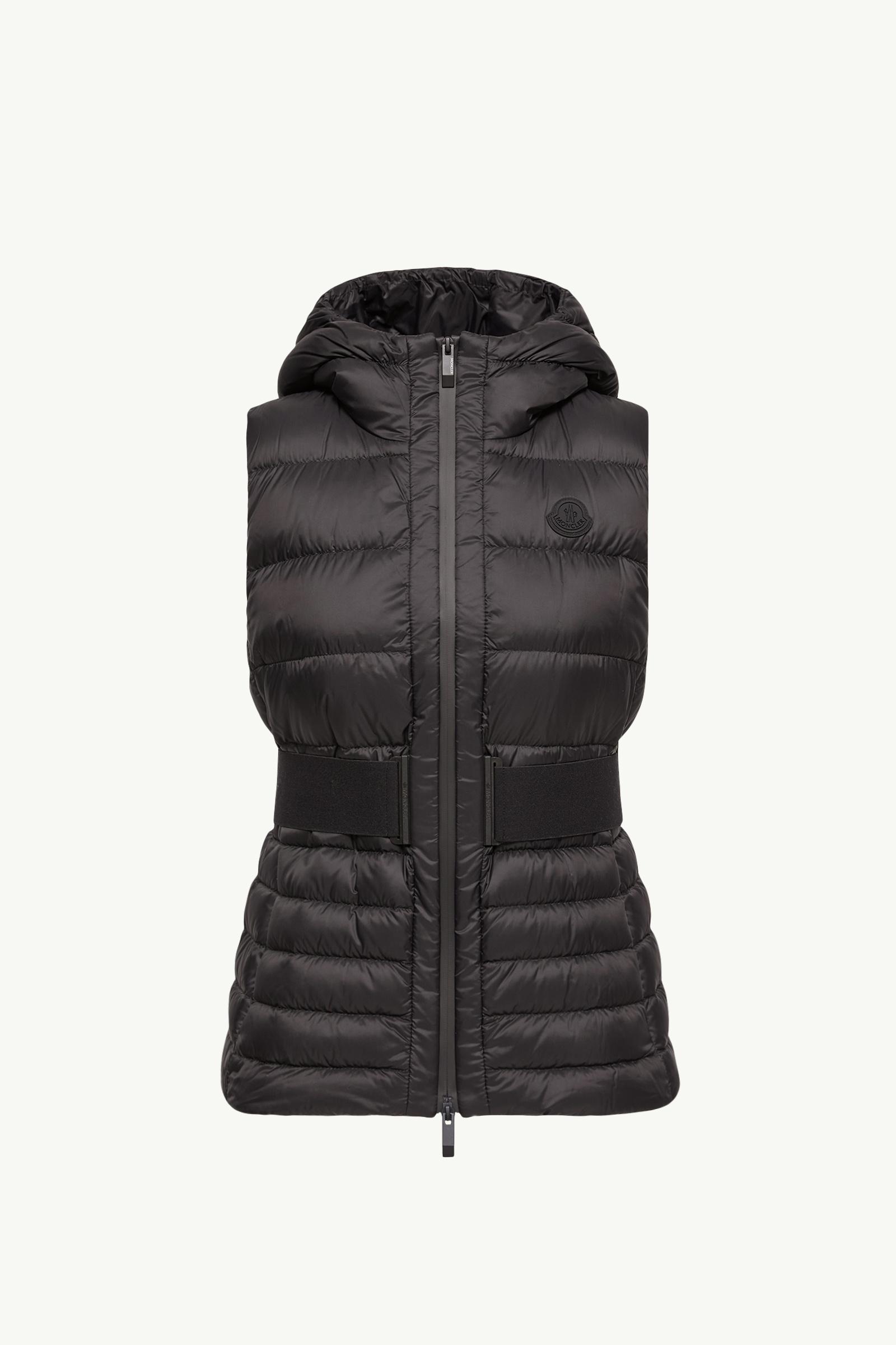 Black Melia Hooded Down Vest - Vests for Women | Moncler US