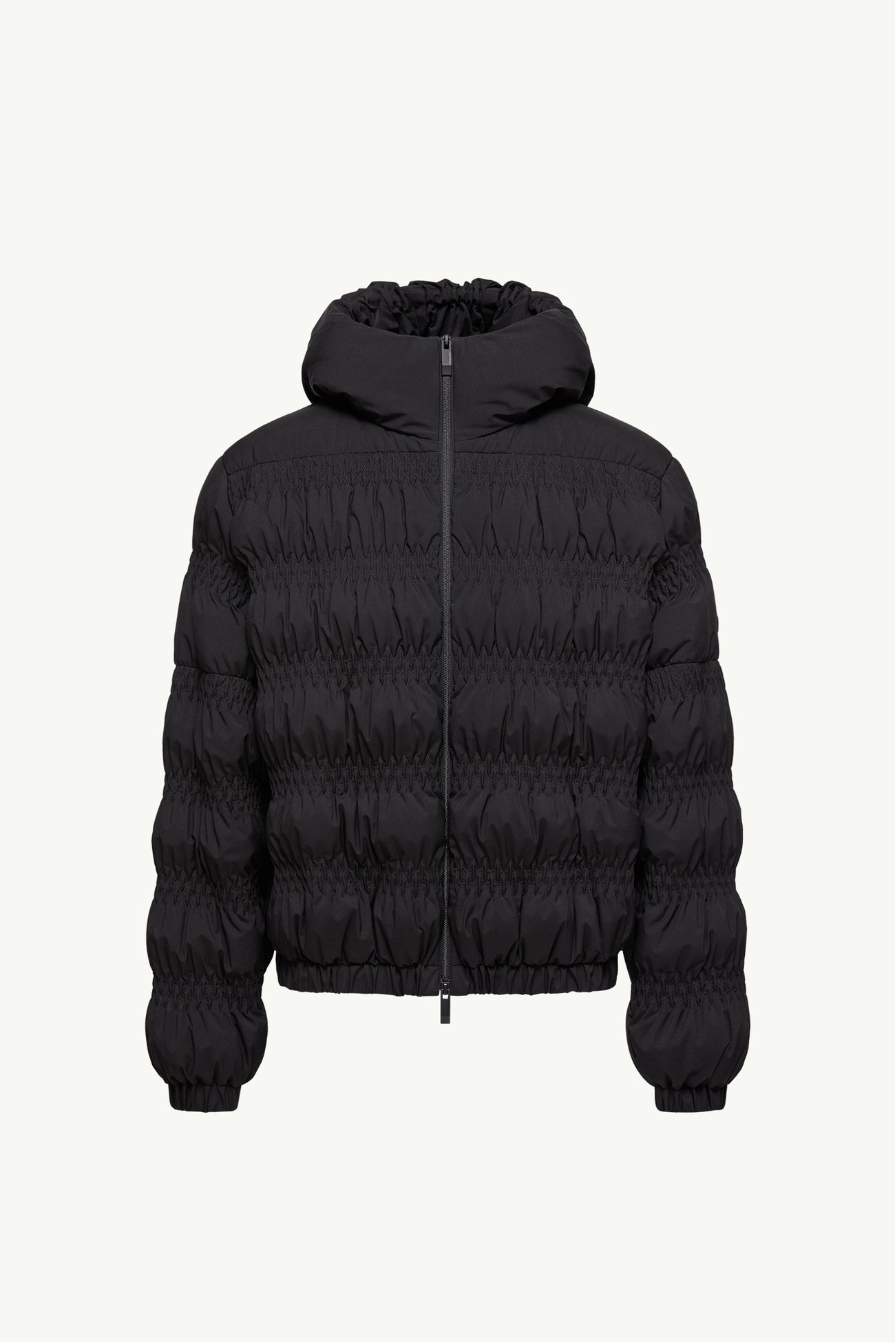 Noyer縮褶絎縫連帽短身羽絨外套 女士 黑色 Moncler 2