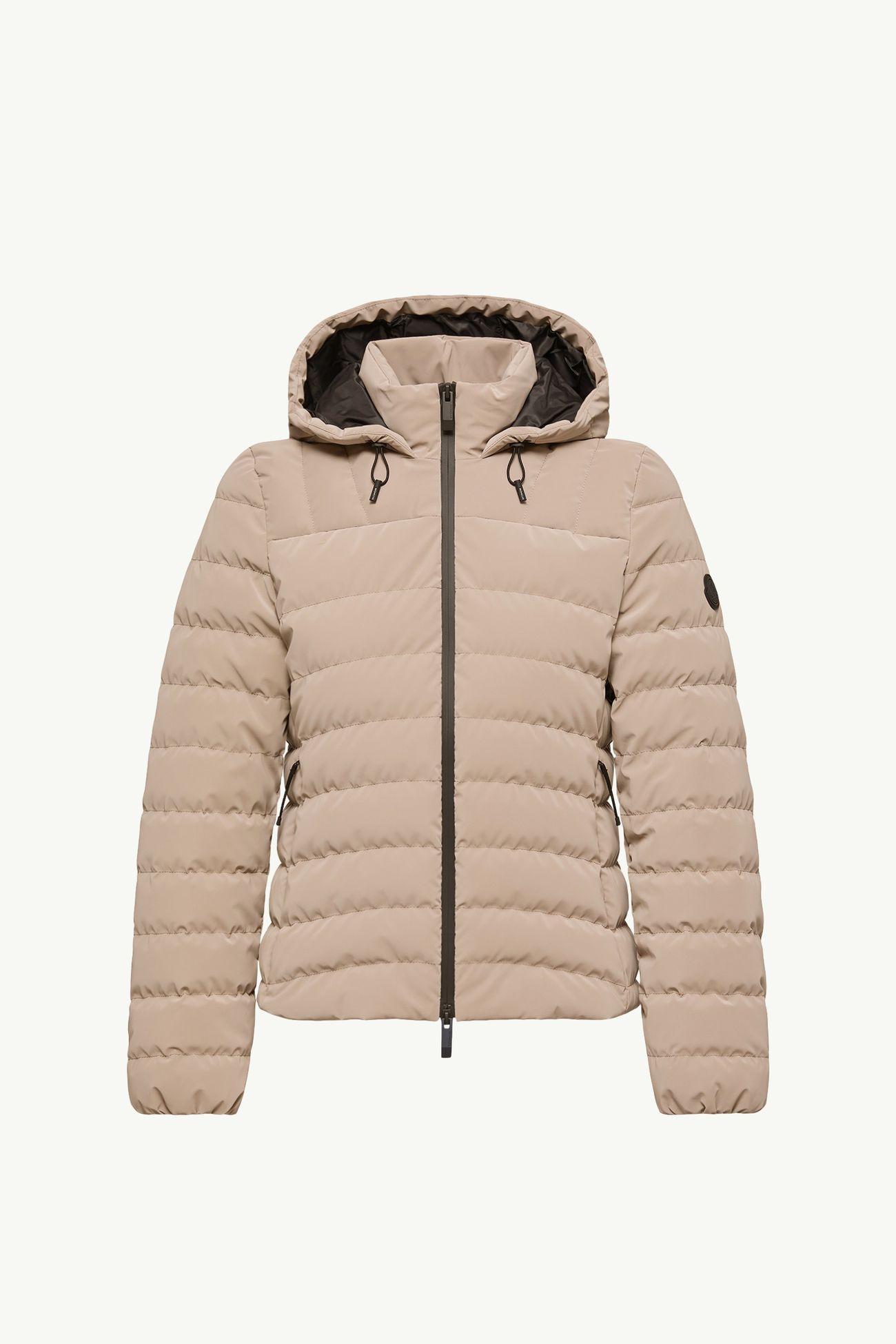 Plumífero corto con capucha Trèfle Mujer Beige Moncler 2