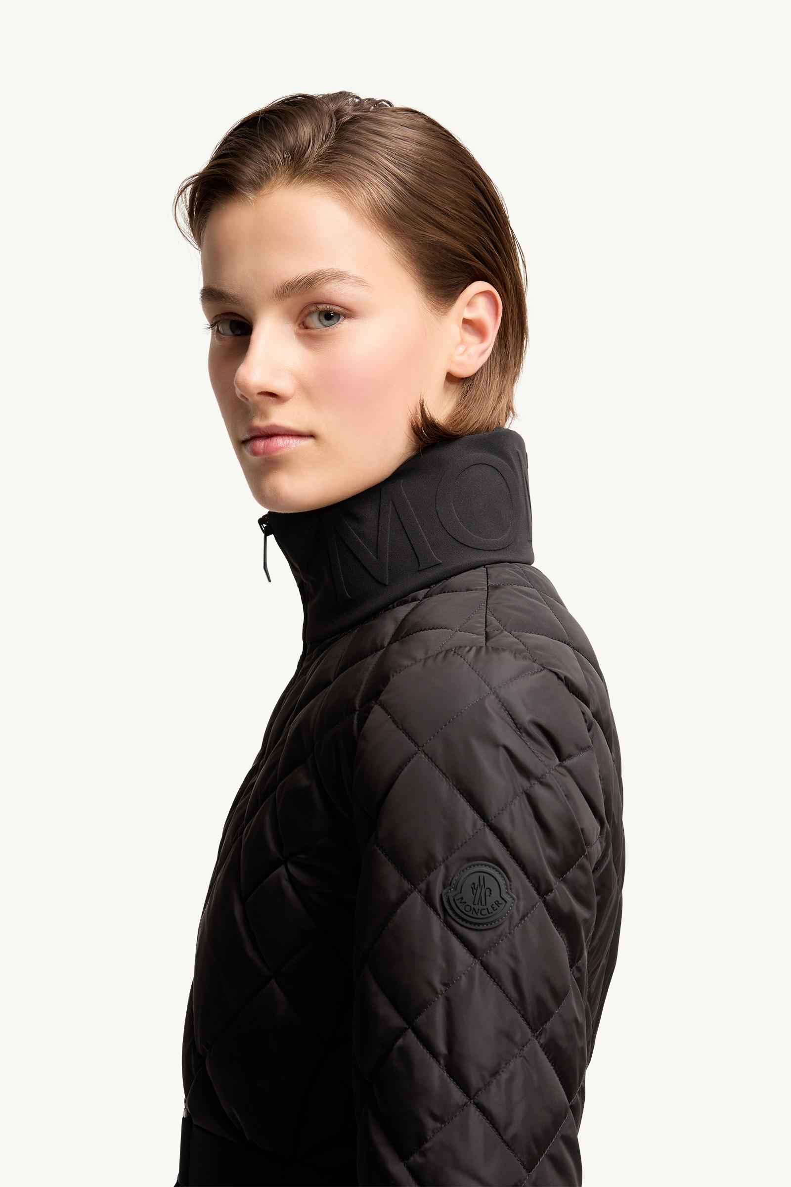 Black Balsamine Geometric-Quilted Short Down Jacket - Short Down