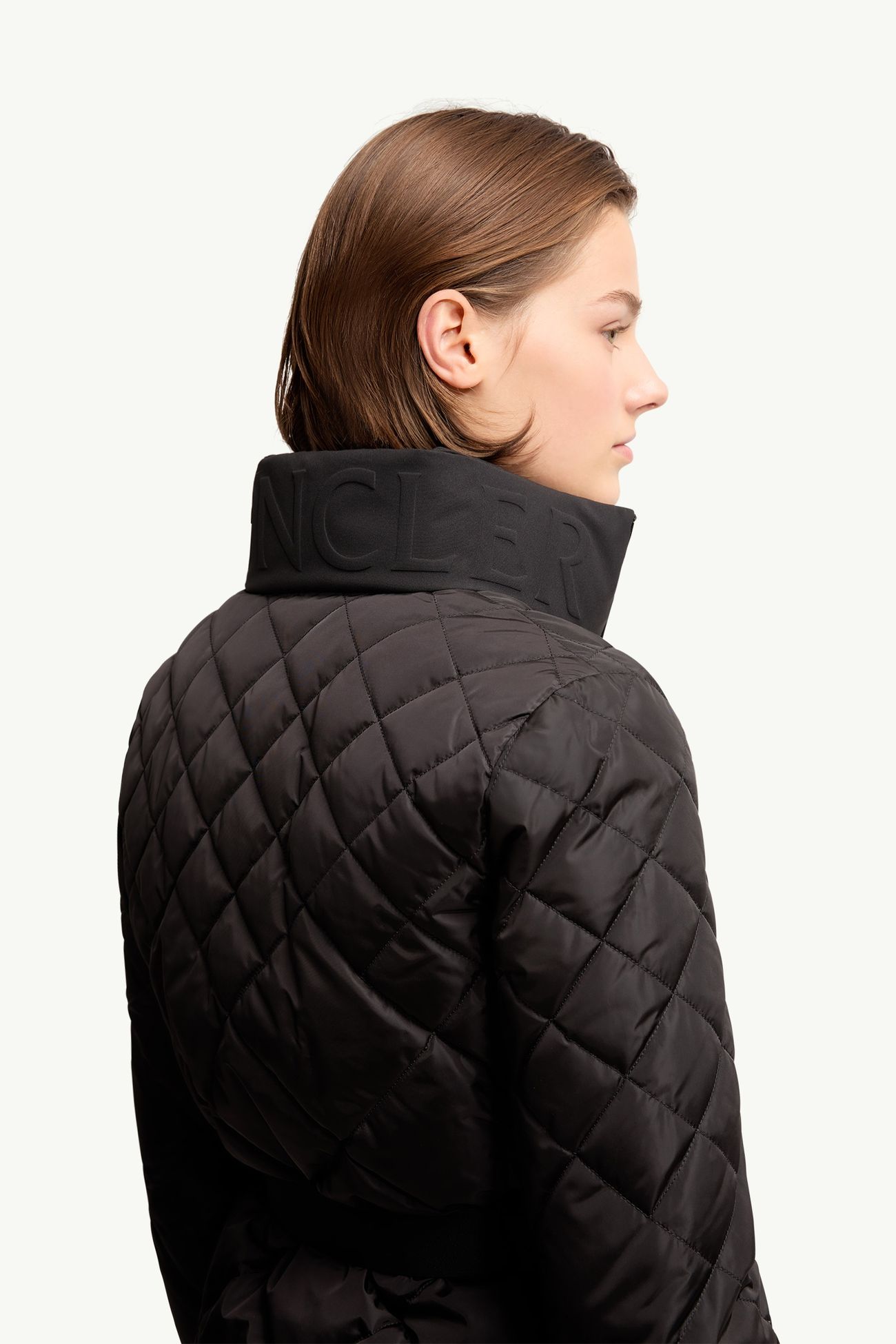 Plumífero corto con acolchado geométrico Balsamine Mujer Negro Moncler 5