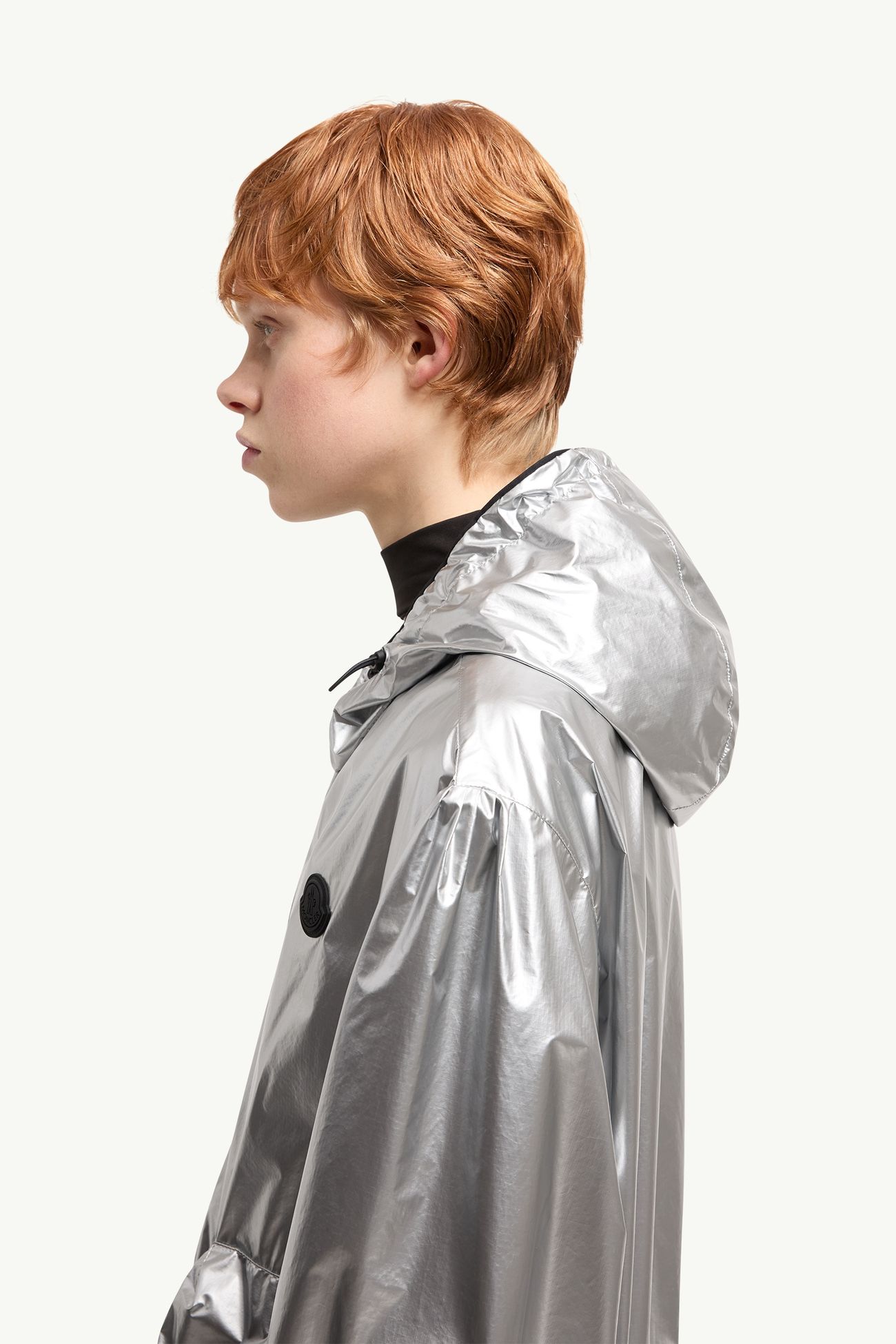 Giacca metallizzata con cappuccio Ylang Donna Argento Moncler 1