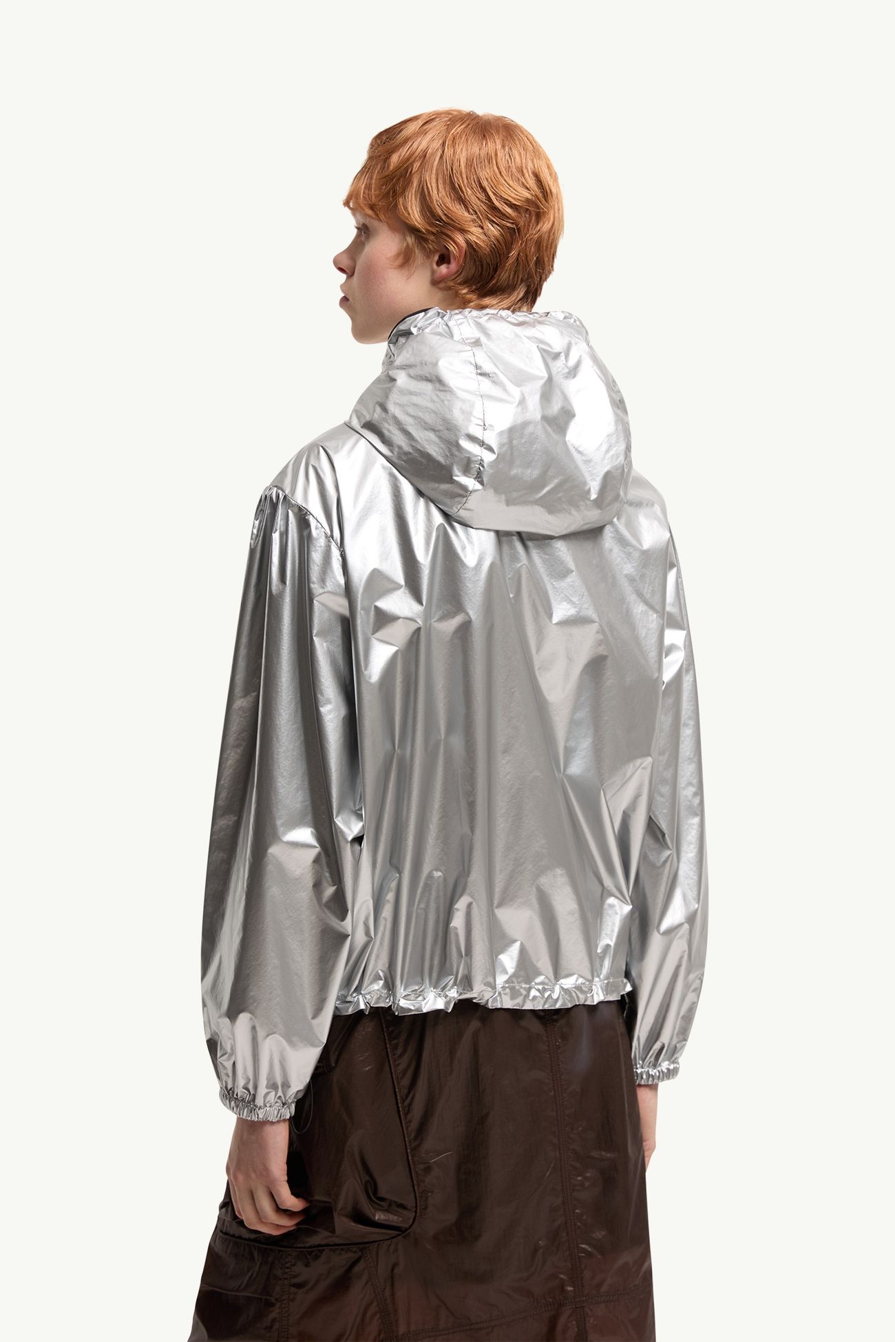 Ylang金属质感连帽夹克外套 女士 银色 Moncler 4