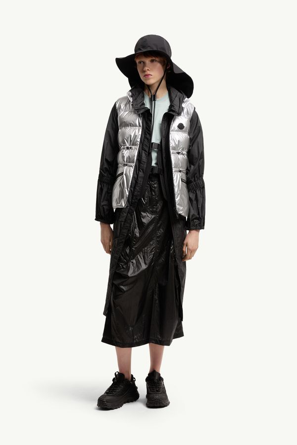 Pin Daunenweste Damen Silber Moncler 0