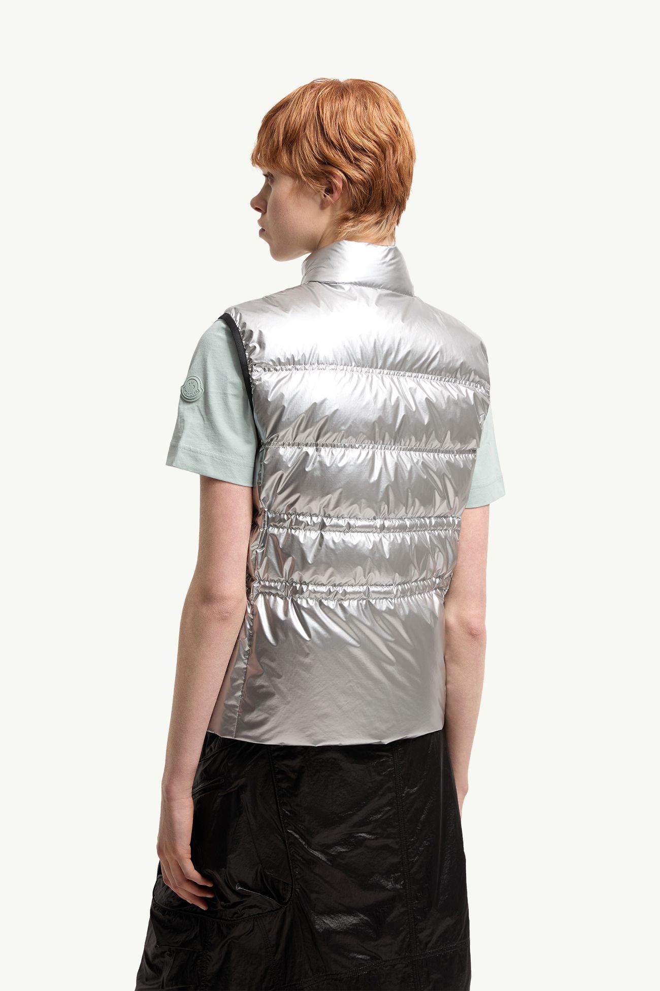 Pin Down Vest Women Silver Moncler 4